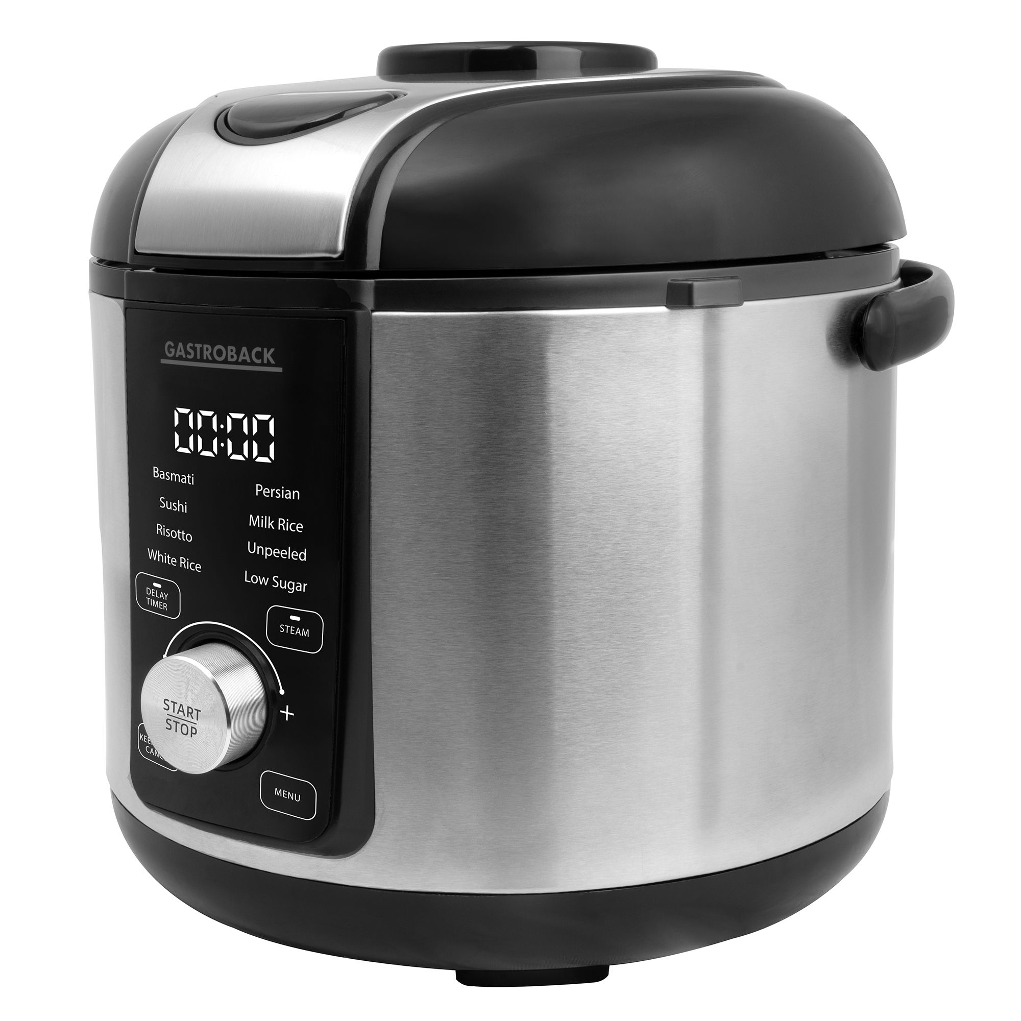 GASTROBACK Reiskocher RiceControl Low Carb & Steam 3L Fassungsvermögen