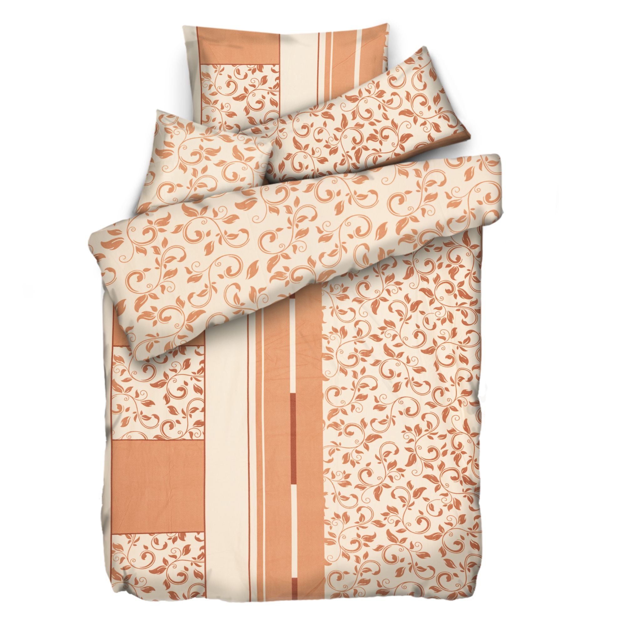 WINTERENGEL Premium Bettwäsche Mustermix mit Ranken Mikrofaser Flanell Einzelbett, 4tlg.