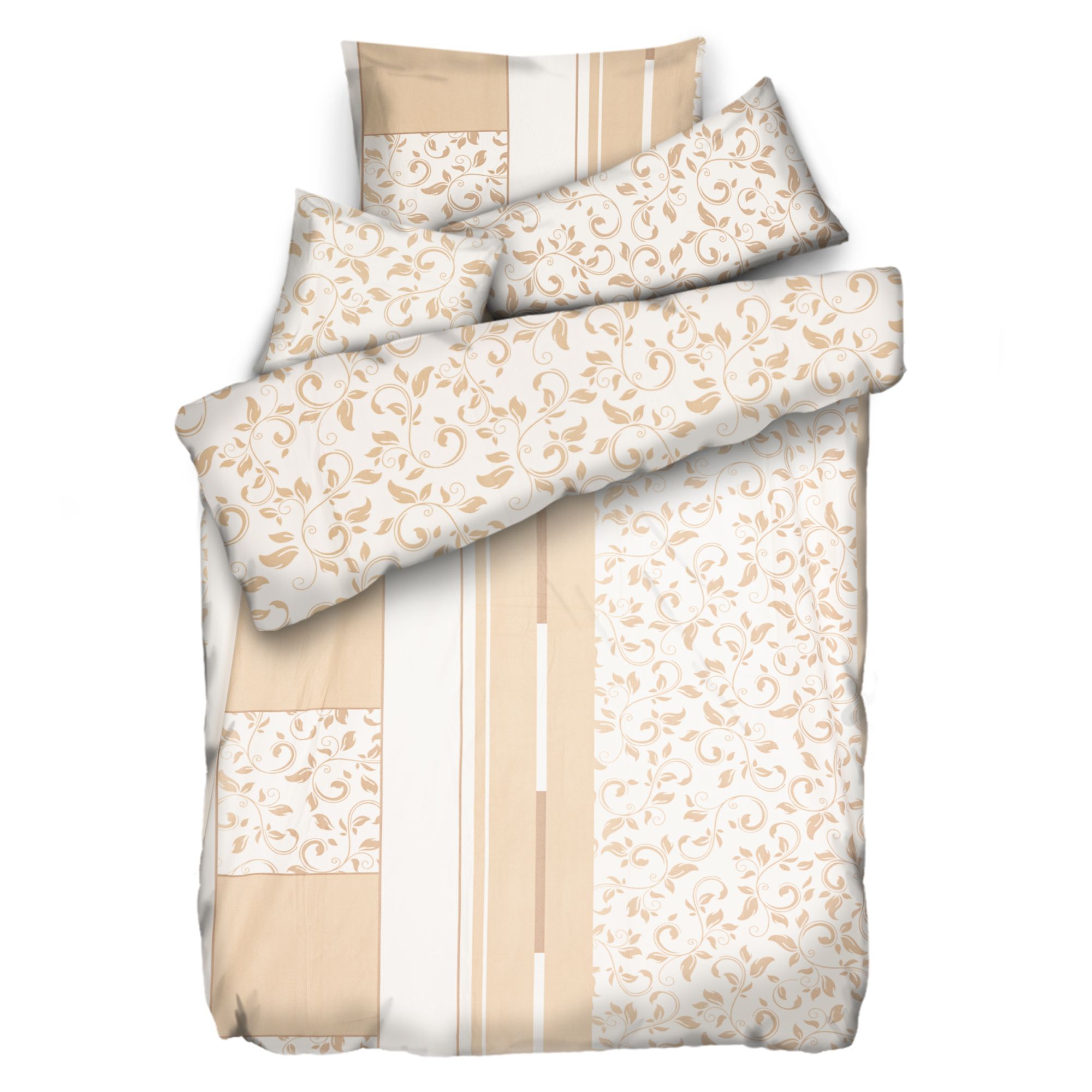 WINTERENGEL Premium Bettwäsche Mustermix mit Ranken Mikrofaser Flanell Einzelbett, 4tlg.