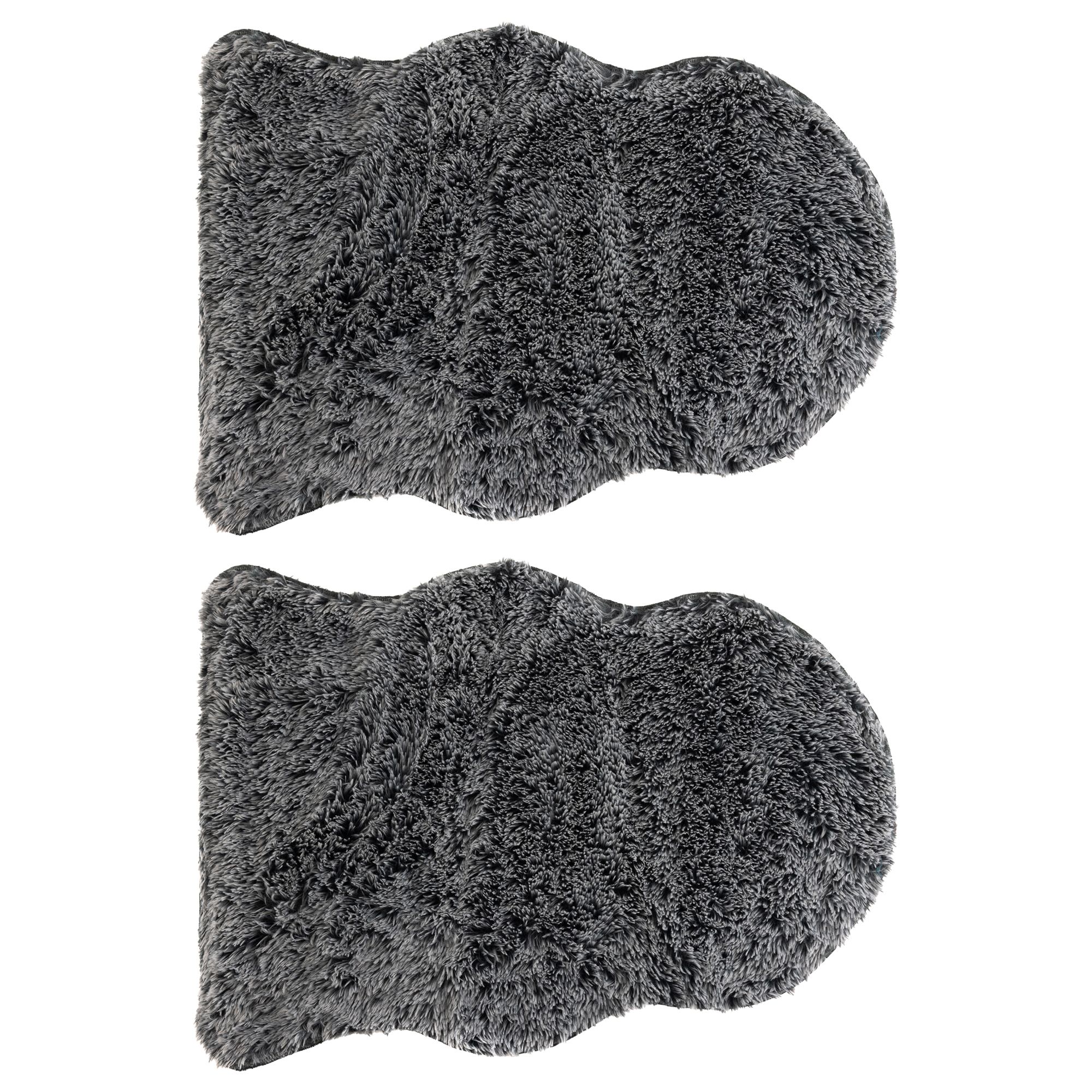 MONT CHALET 2 uni Dekofelle Hochflor-Optik rutschfest waschbar, ca. 60x85cm