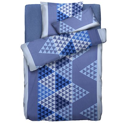 WINTERENGEL MF Edelflanell Bettwäsche Dreieckstreifen Einzelbett, 4-tlg ...