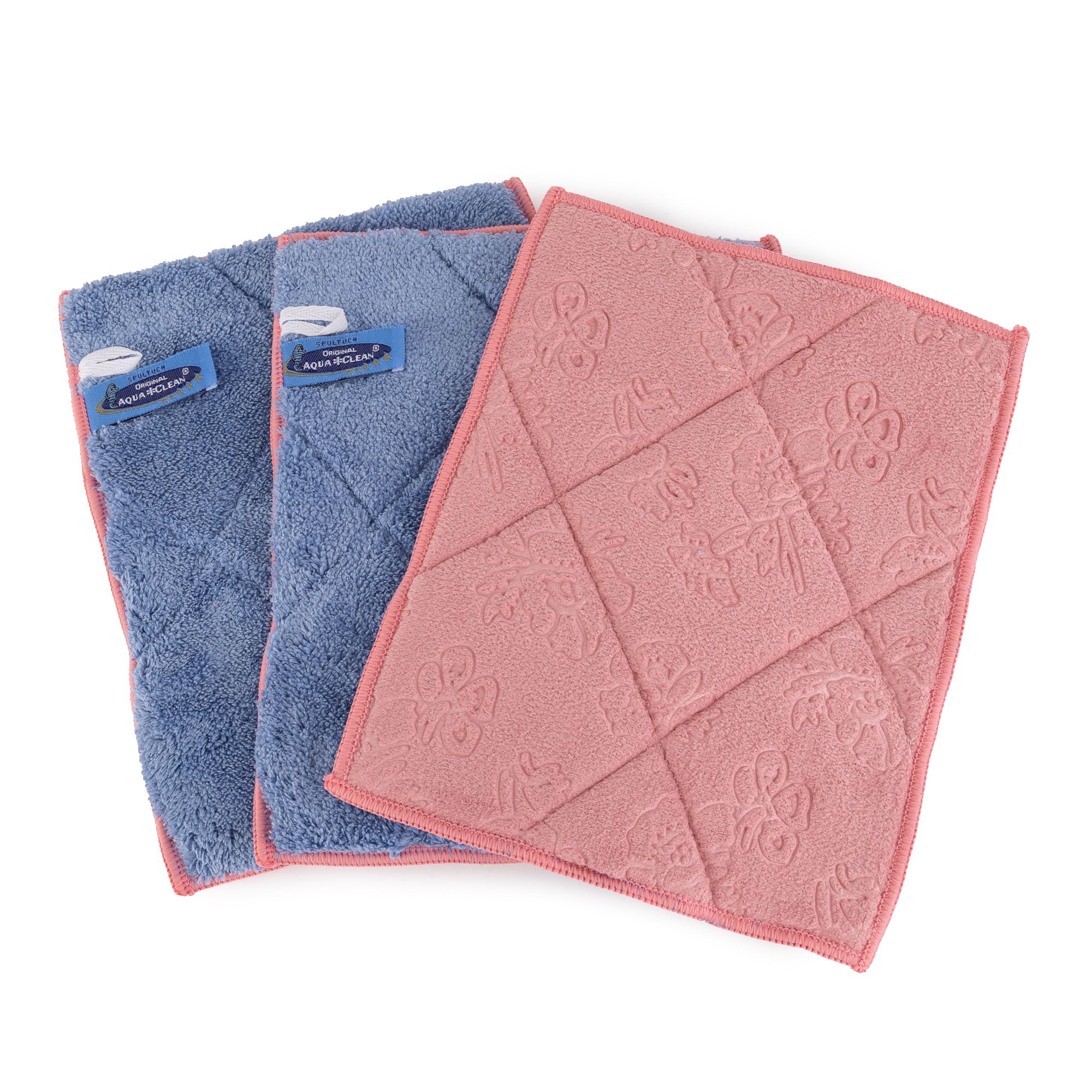 AQUA CLEAN Kristall Duo Web Spültücher mit Prägemotiv 3tlg.