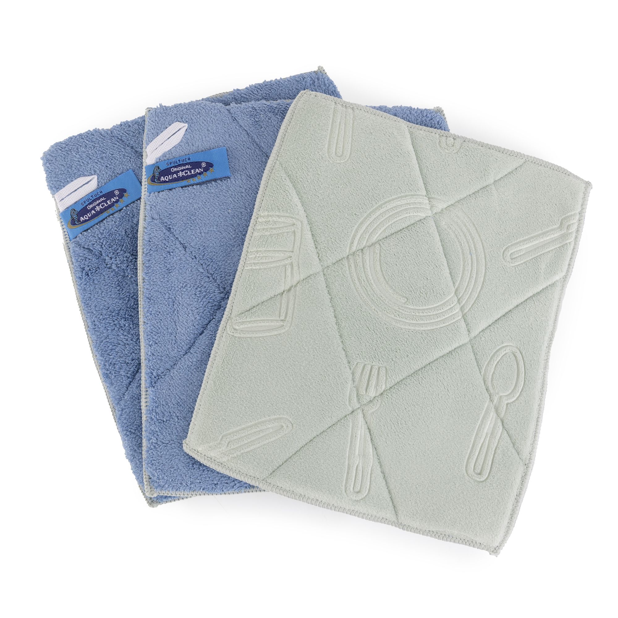 AQUA CLEAN Kristall Duo Web Spültücher mit Prägemotiv 3tlg.