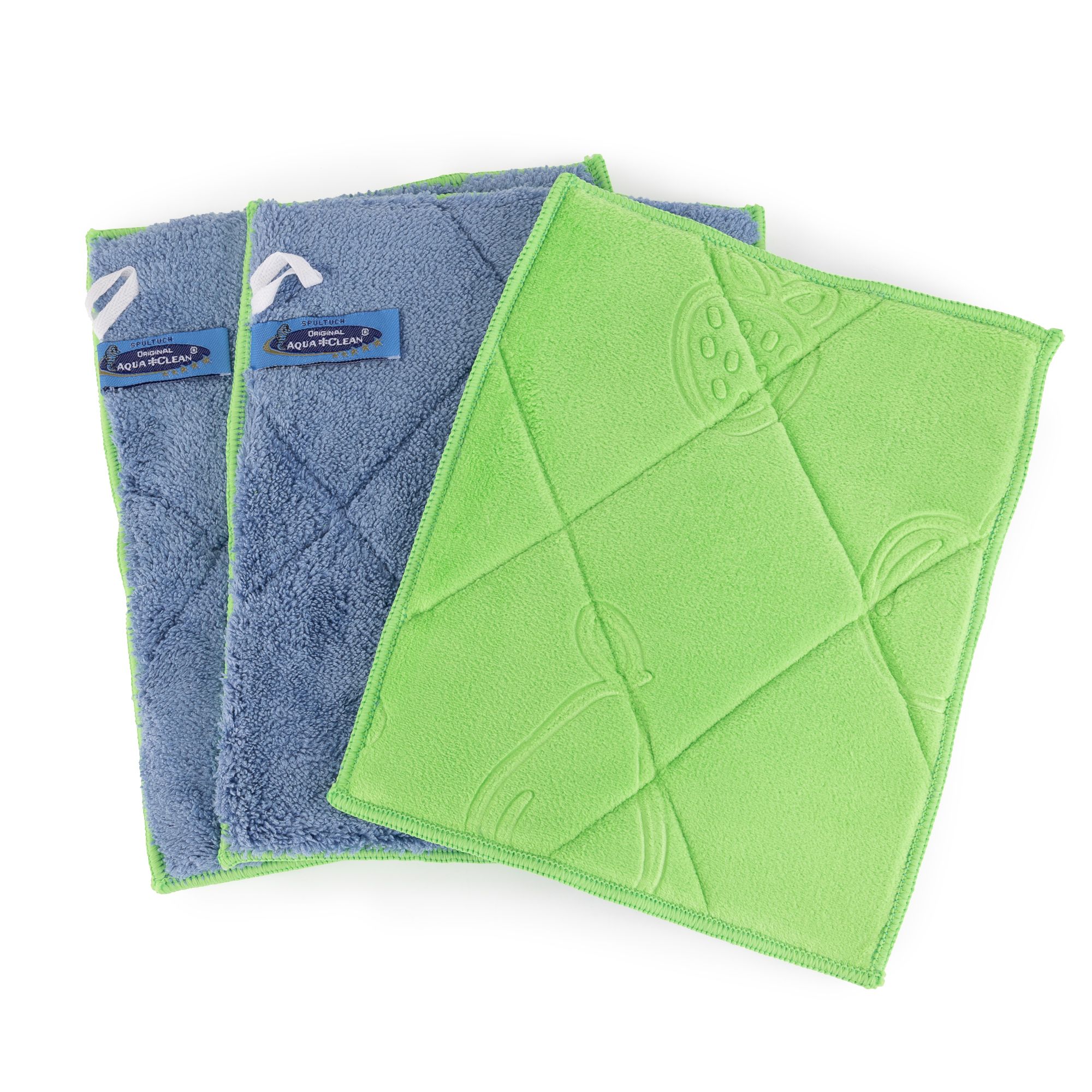 AQUA CLEAN Kristall Duo Web Spültücher mit Prägemotiv 3tlg.