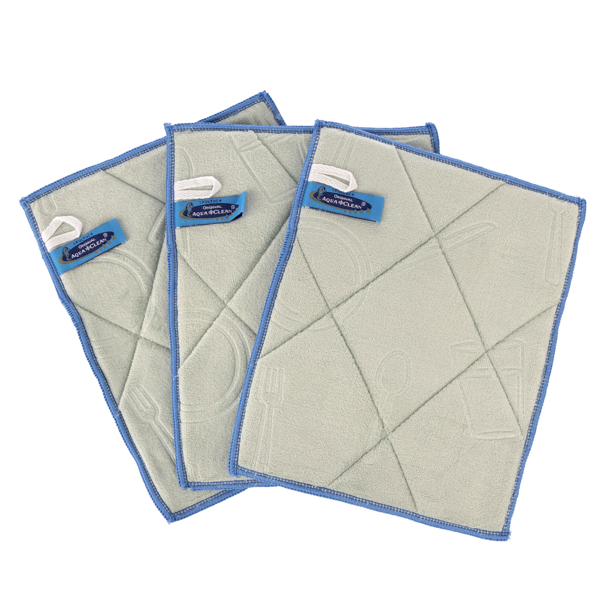 AQUA CLEAN Kristall Duo Web Spültücher mit Prägemotiv 3tlg.