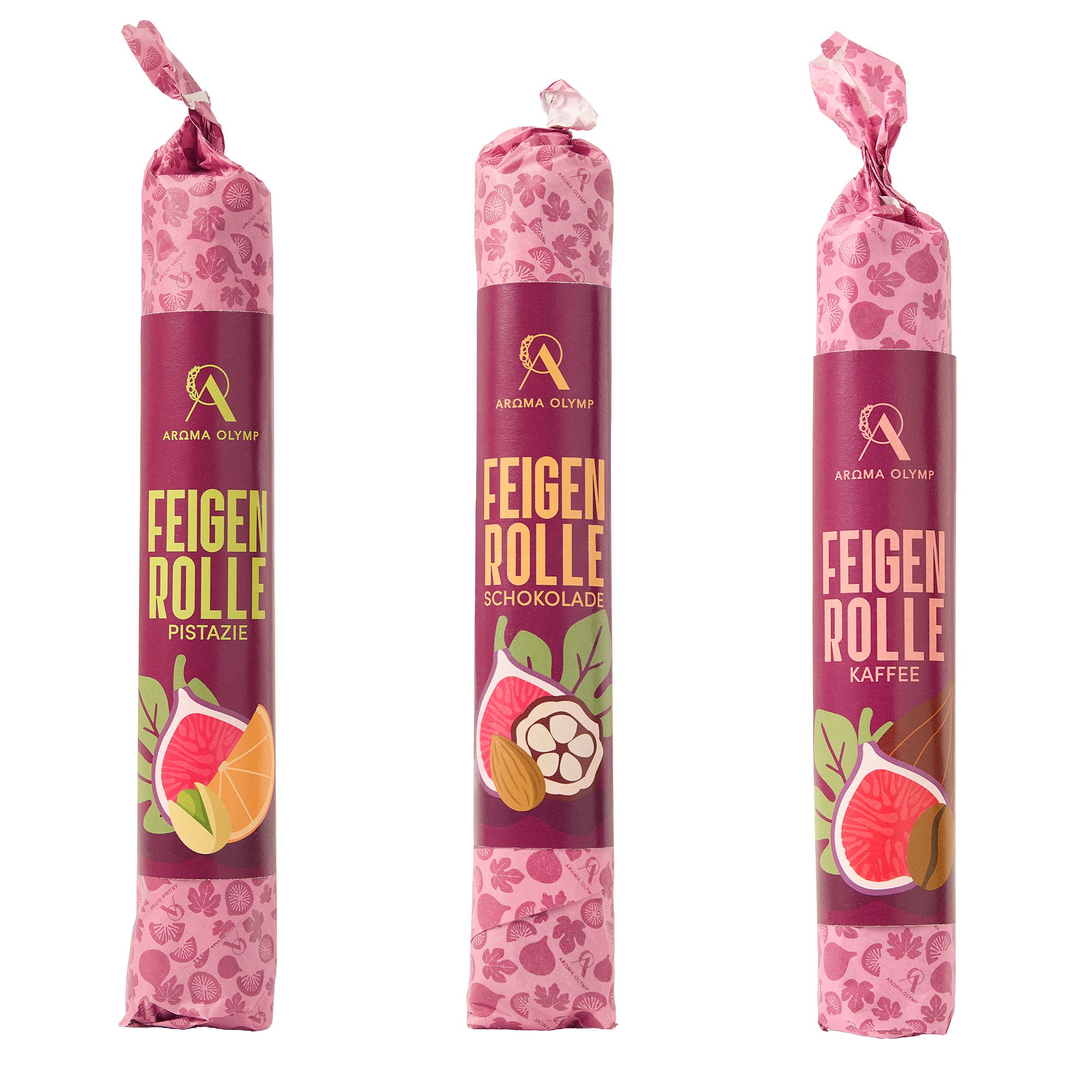 AROMA OLYMP Feigenrolle 3er Set 3 versch. Sorten Inhalt 480g