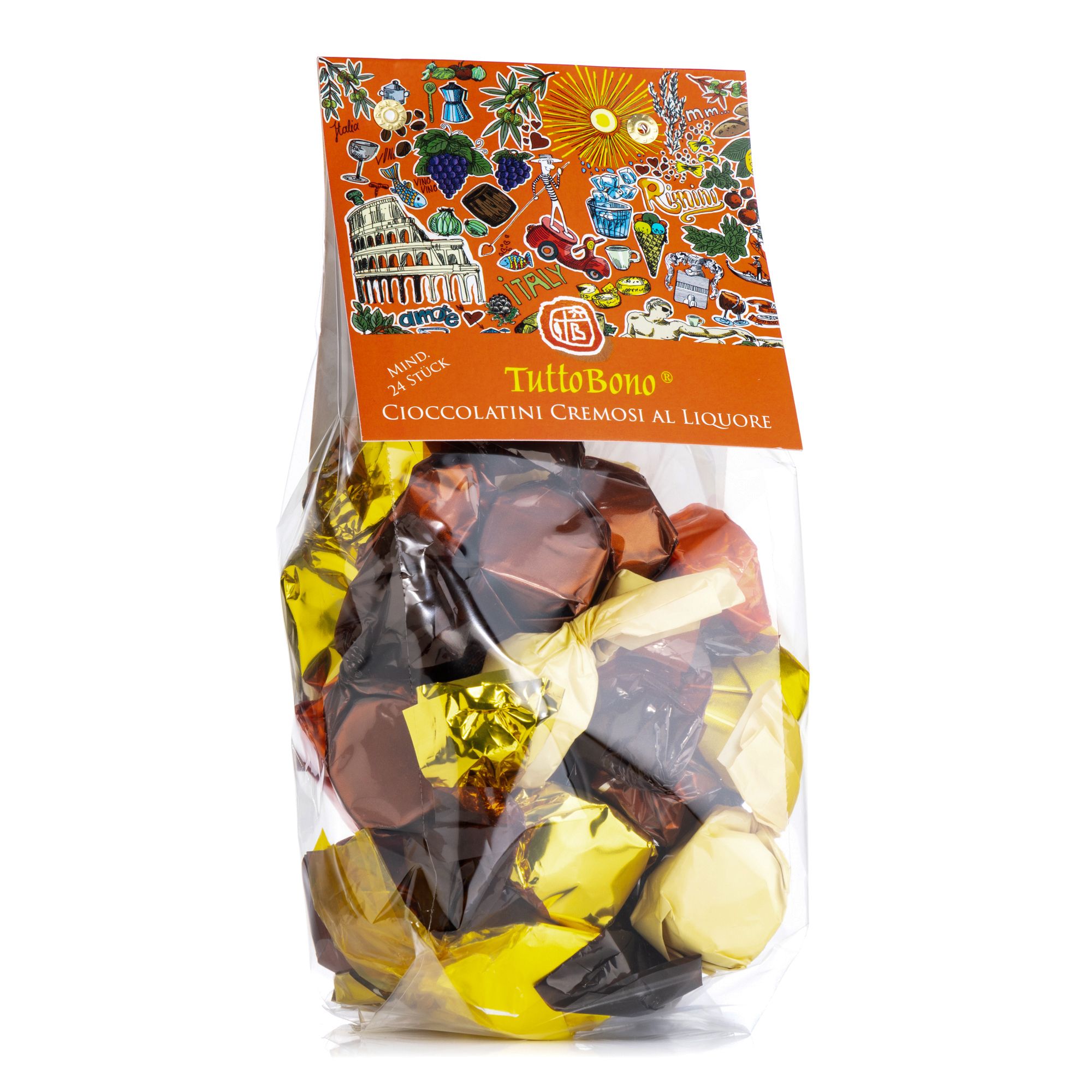 TUTTOBONO® Cremosi Pralinen Mix mit Likörcremefüllung 6 versch. Sorten Inhalt: 500g, 24 Stk.