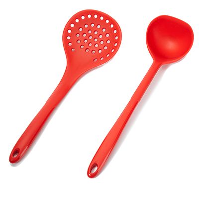 KOCHBLUME® Sieblöffel & Schöpfkelle Größe L Silikon, 2tlg.
