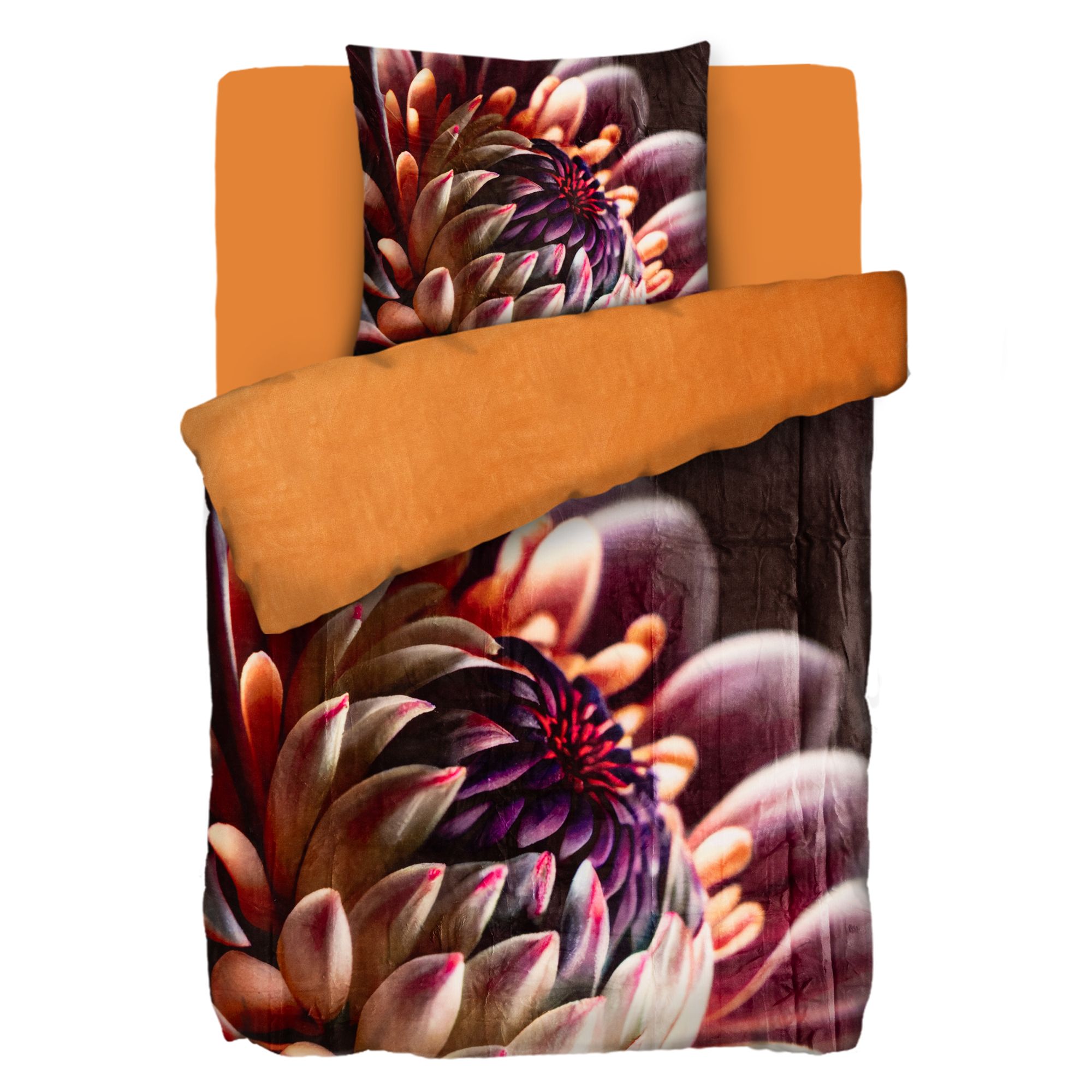 MONT CHALET Wendebettwäsche floraler Fotodruck Mikrofaser Chinchilla Einzelbett, 3tlg.