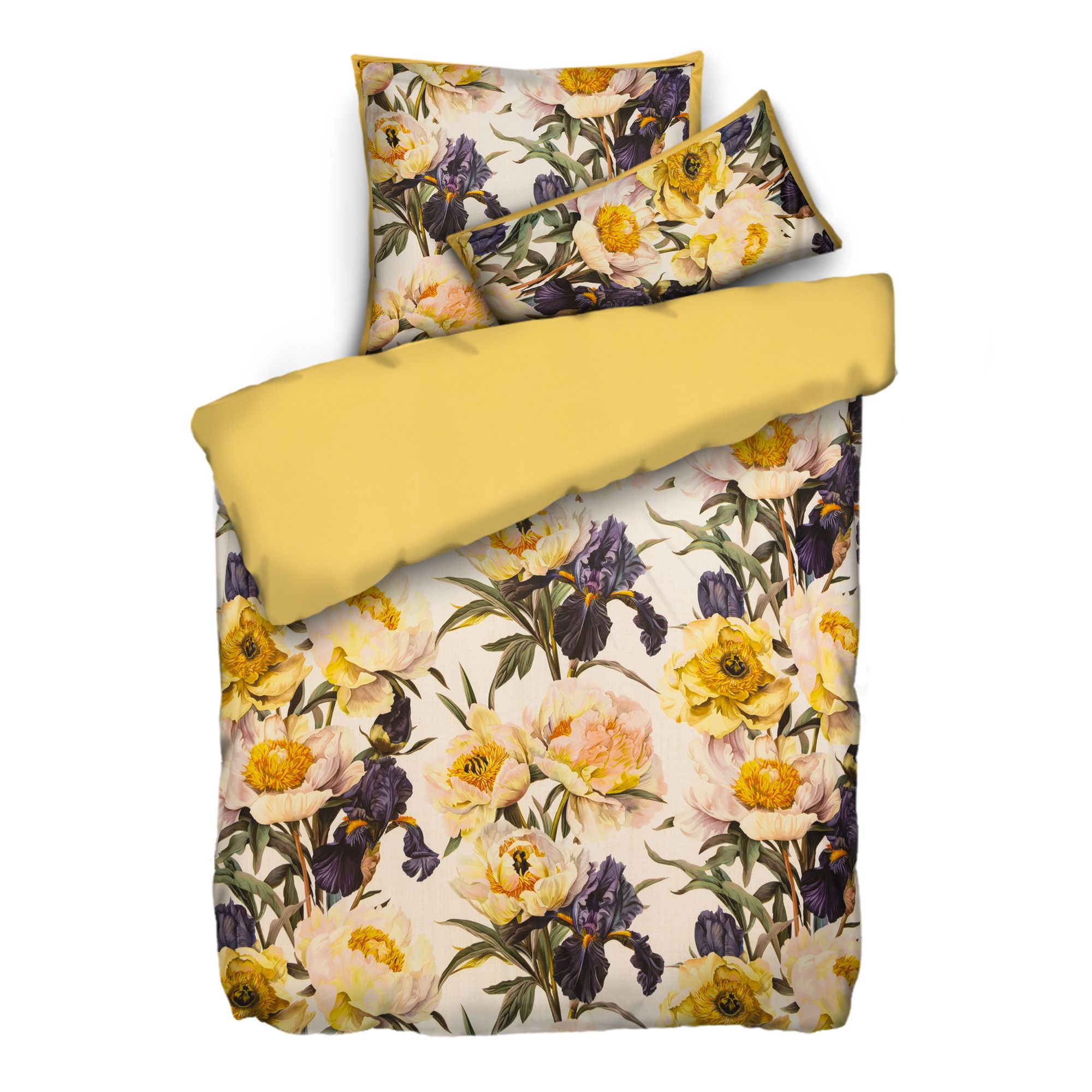 JERYMOOD Wendebettwäsche Sonnenblumen Mikrofaser Jersey Einzelbett, 3tlg.