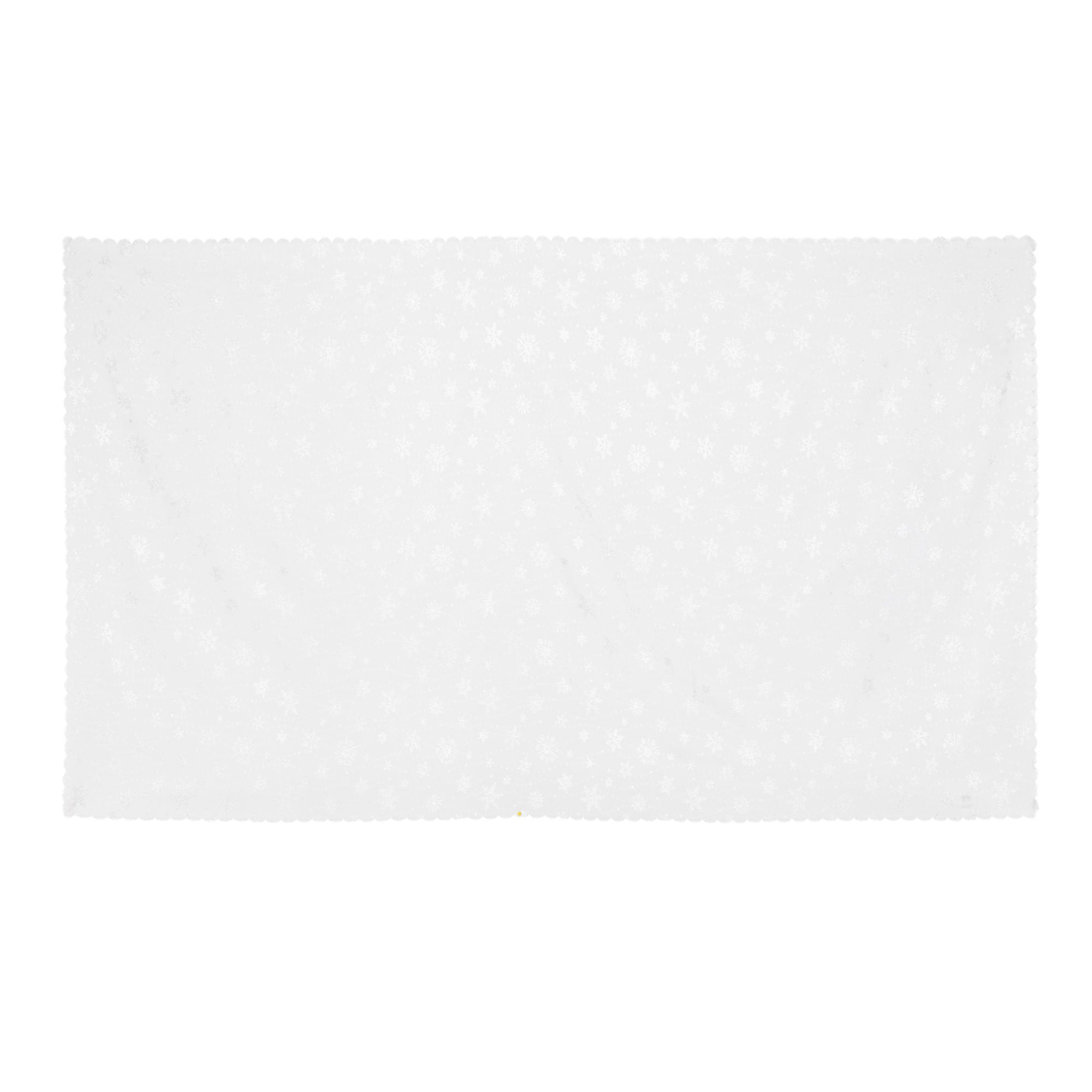 TAVELINO Xmas-Tischdecke Schneeflocken Jacquard m.Metallgarn Wellenkante