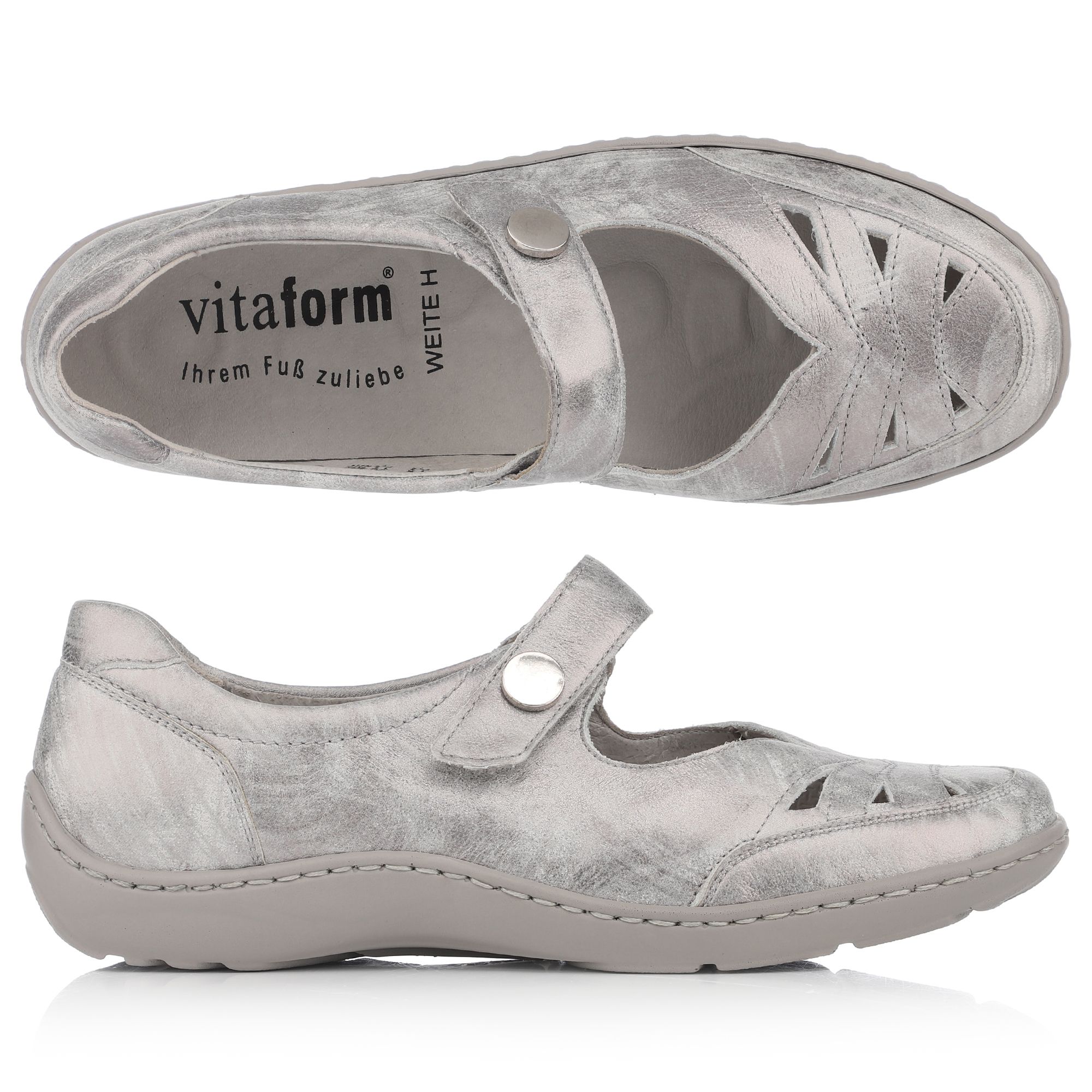 B-Ware VITAFORM Mary-Jane Nappaleder Schimmereffekt