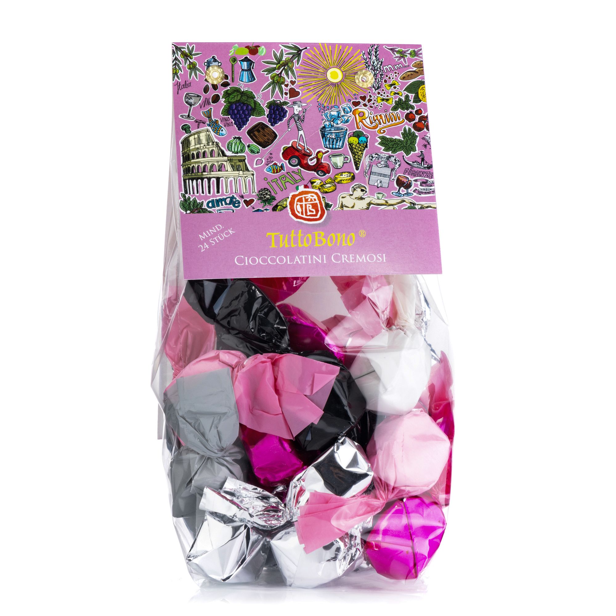 TUTTOBONO® Cremosi Pralinen Mix mit Cremefüllung 6 Sorten ohne Alkohol Inhalt: 500g; 24 Stk