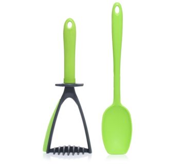 KOCHBLUME® Soßenlöffel & Kartoffelstampfer aus Silikon 2tlg.