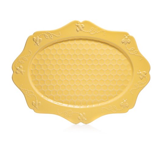 TEMP-TATIONS Serviertablett oval aus Keramik Bee-lieve