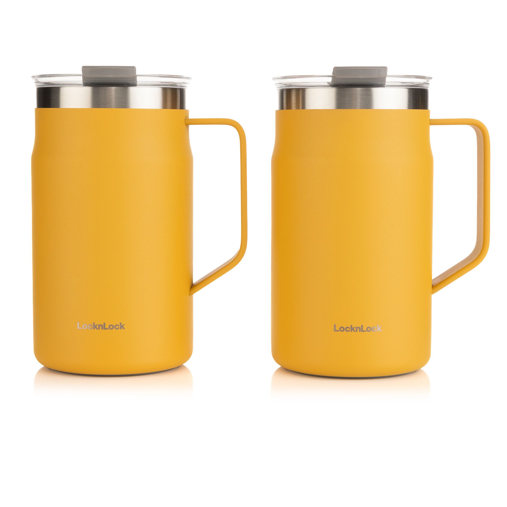 LocknLock 2 Thermobecher aus Edelstahl mit Henkel je 600ml Volumen