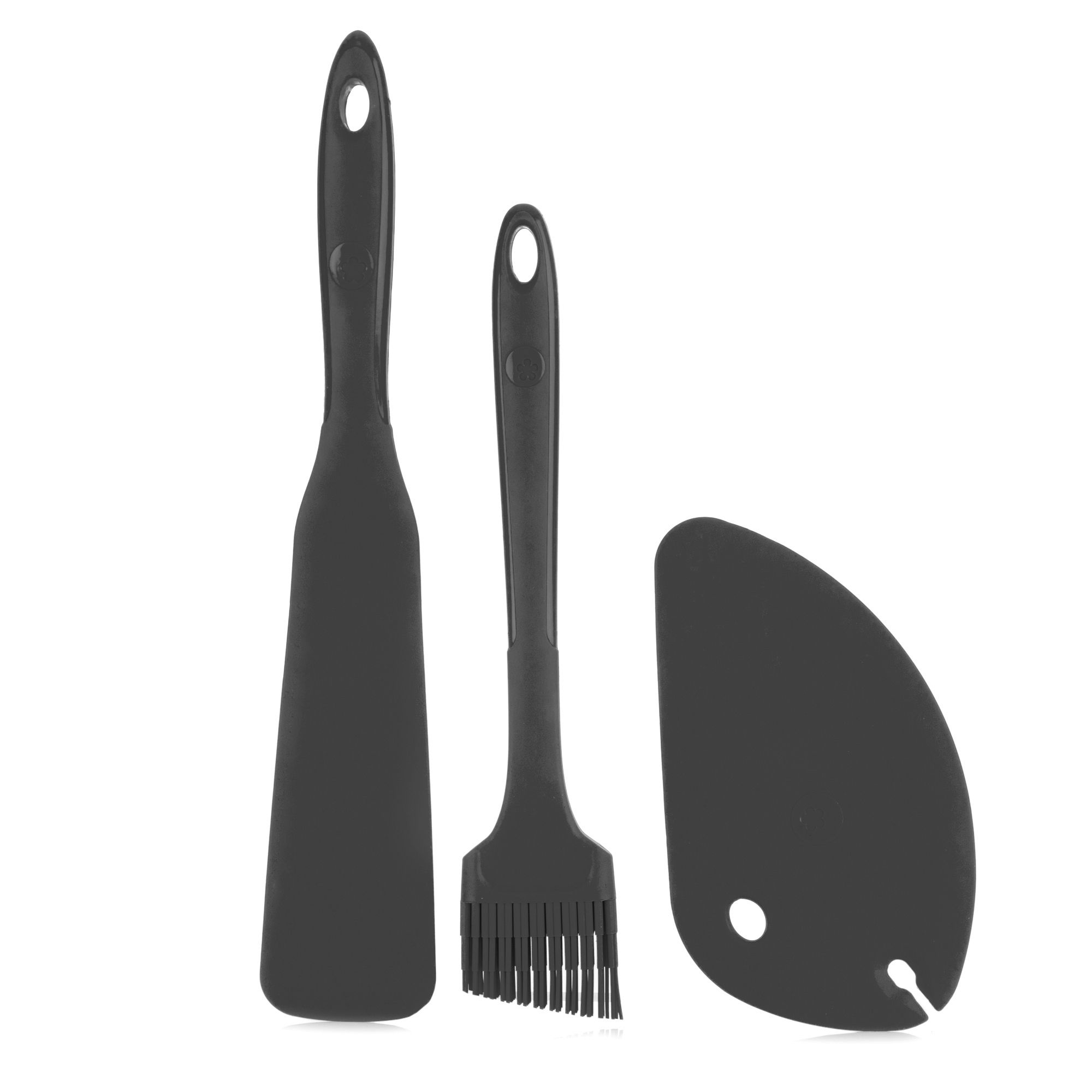 KOCHBLUME® Backset mit Spatel, Teigkarte & Design-Pinsel L mit Edelstahlkern