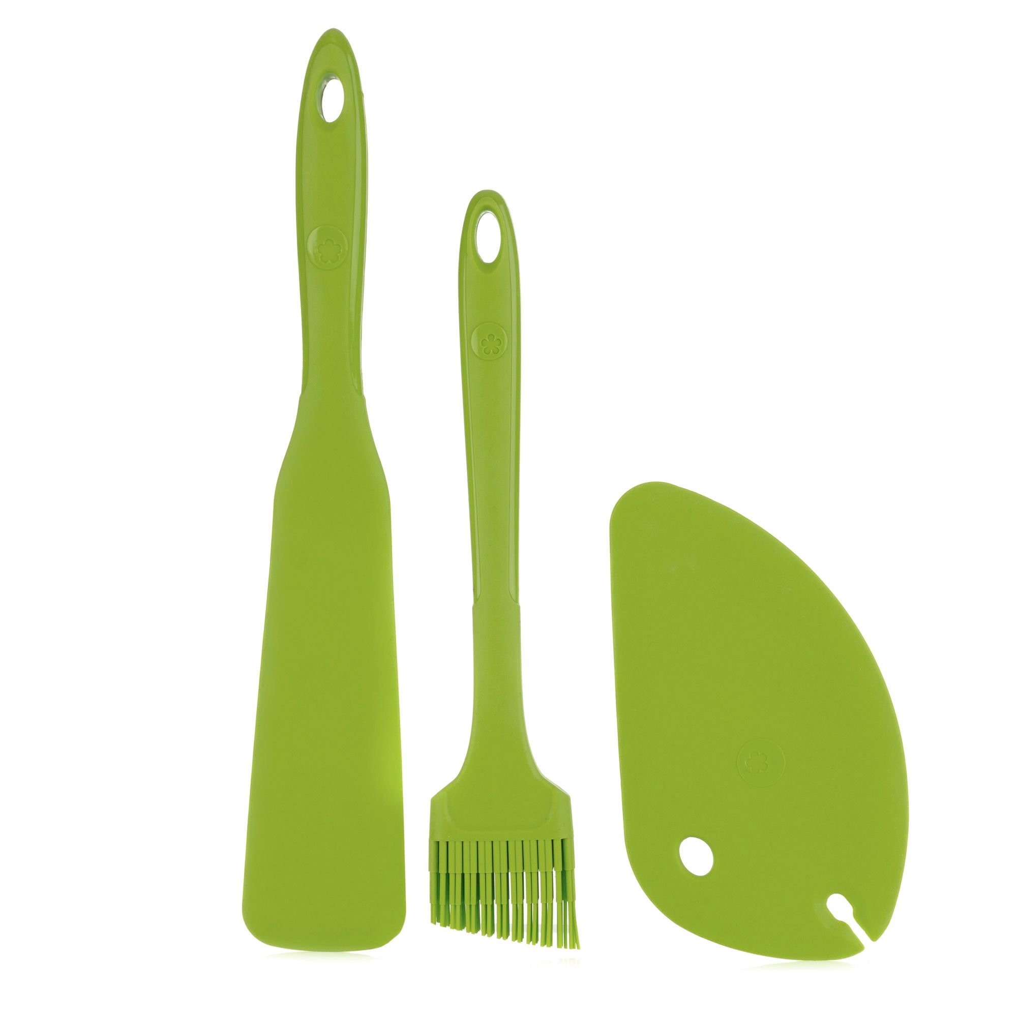 KOCHBLUME® Backset mit Spatel, Teigkarte & Design-Pinsel L mit Edelstahlkern