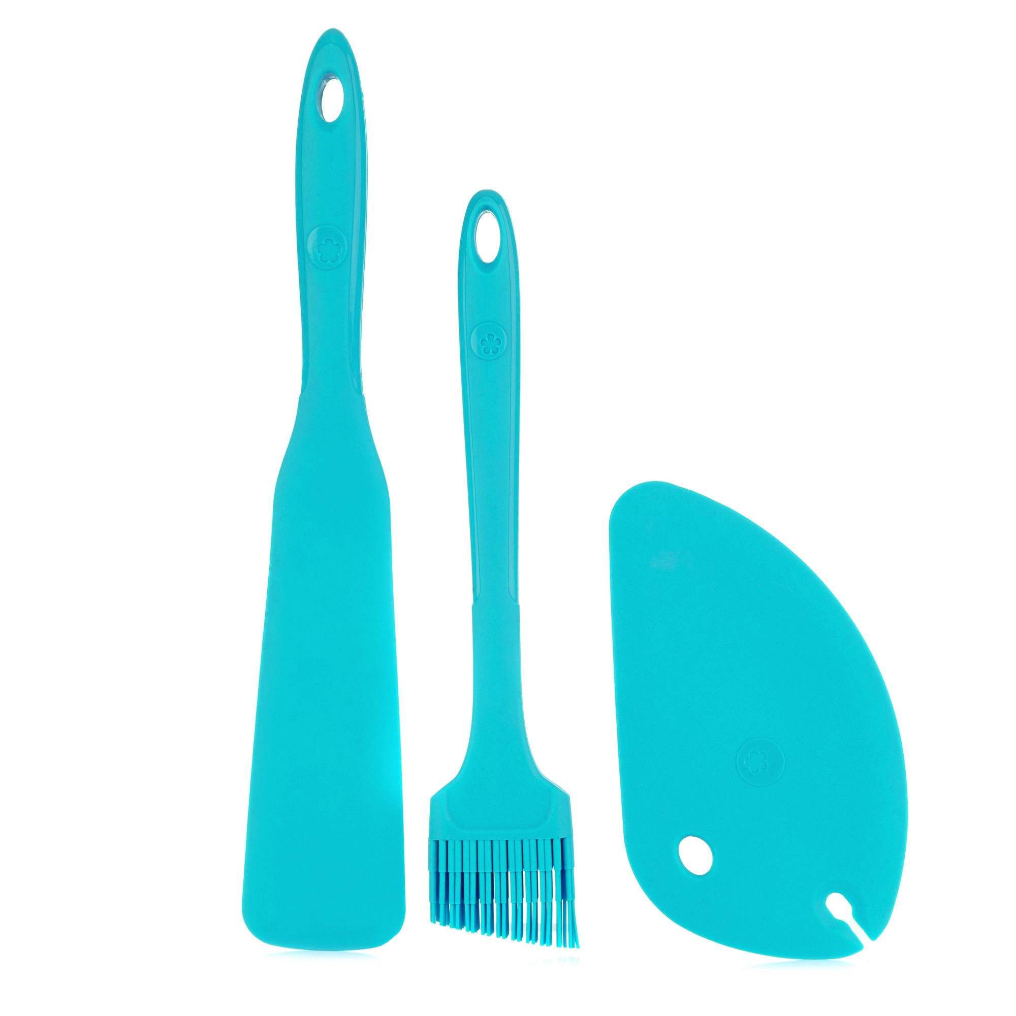 KOCHBLUME® Backset mit Spatel, Teigkarte & Design-Pinsel L mit Edelstahlkern