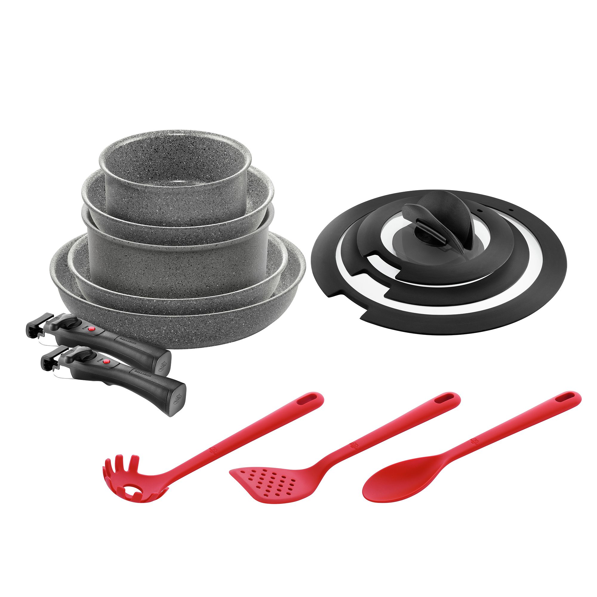  BALLARINI® Bratpfannen-Set Aluminium 13tlg., Keramische Antihaftbeschichtung