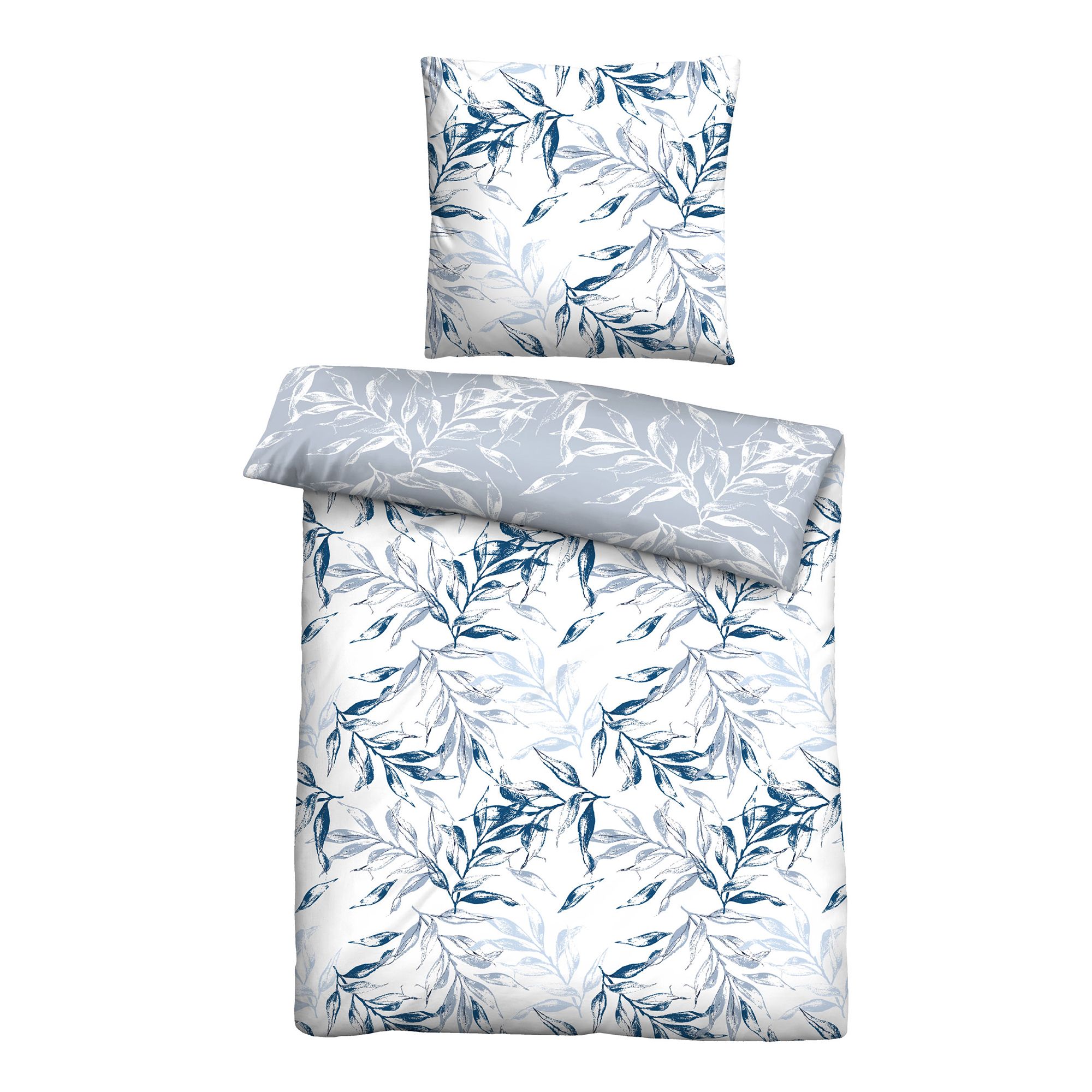 Castell® Wendebettwäsche Ranken Baumwoll Renforcé Einzelbett, 2tlg.