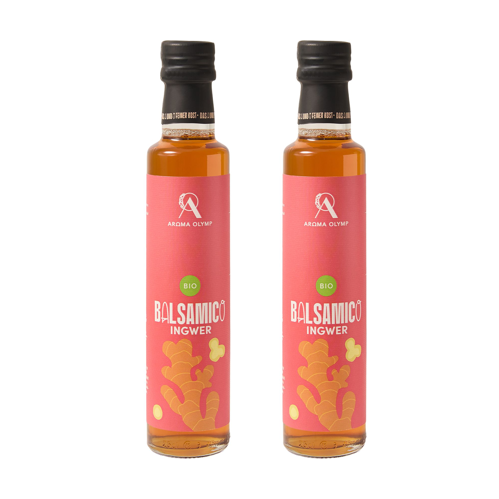 AROMA OLYMP Bio Balsamico mit Ingwer exklusiv bei QVC Inhalt 2x 250ml