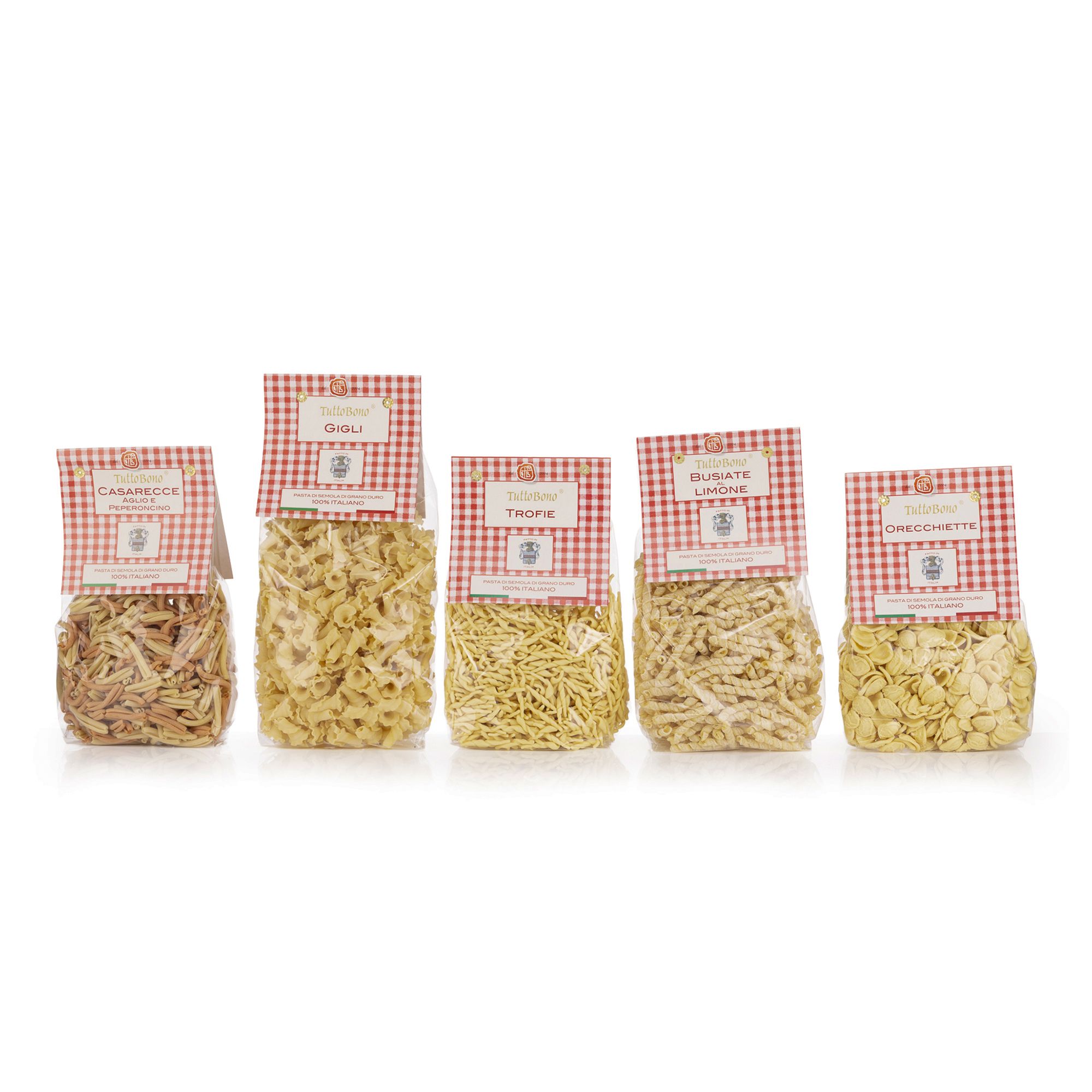 TUTTOBONO® Pasta Selektion 5 versch. Sorten aus Italien Inhalt 2.500g