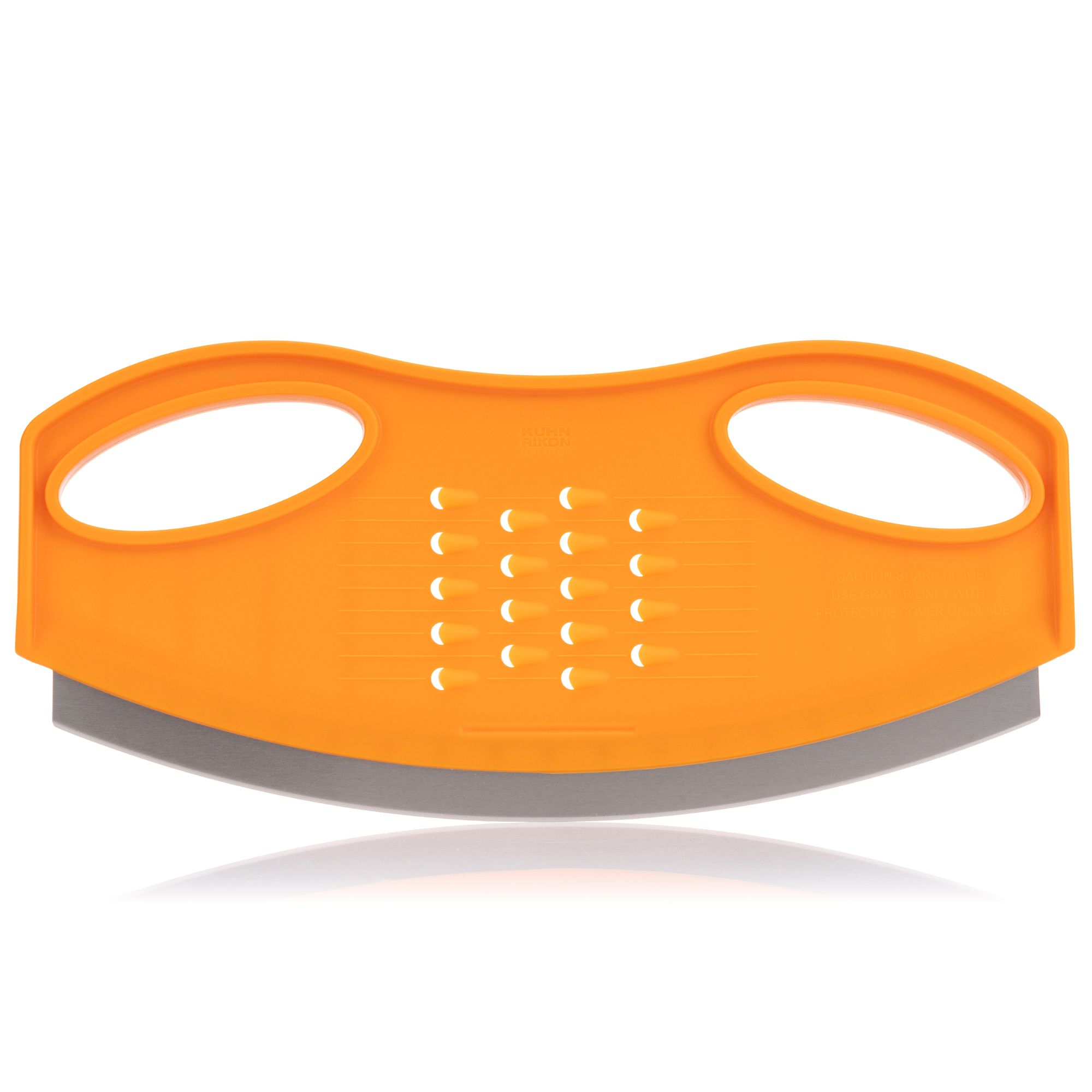 KUHN RIKON Wiegemesser XL mit Zwei-Hand-Griff 420J2 Klingenstahl inkl. Klingenschutz