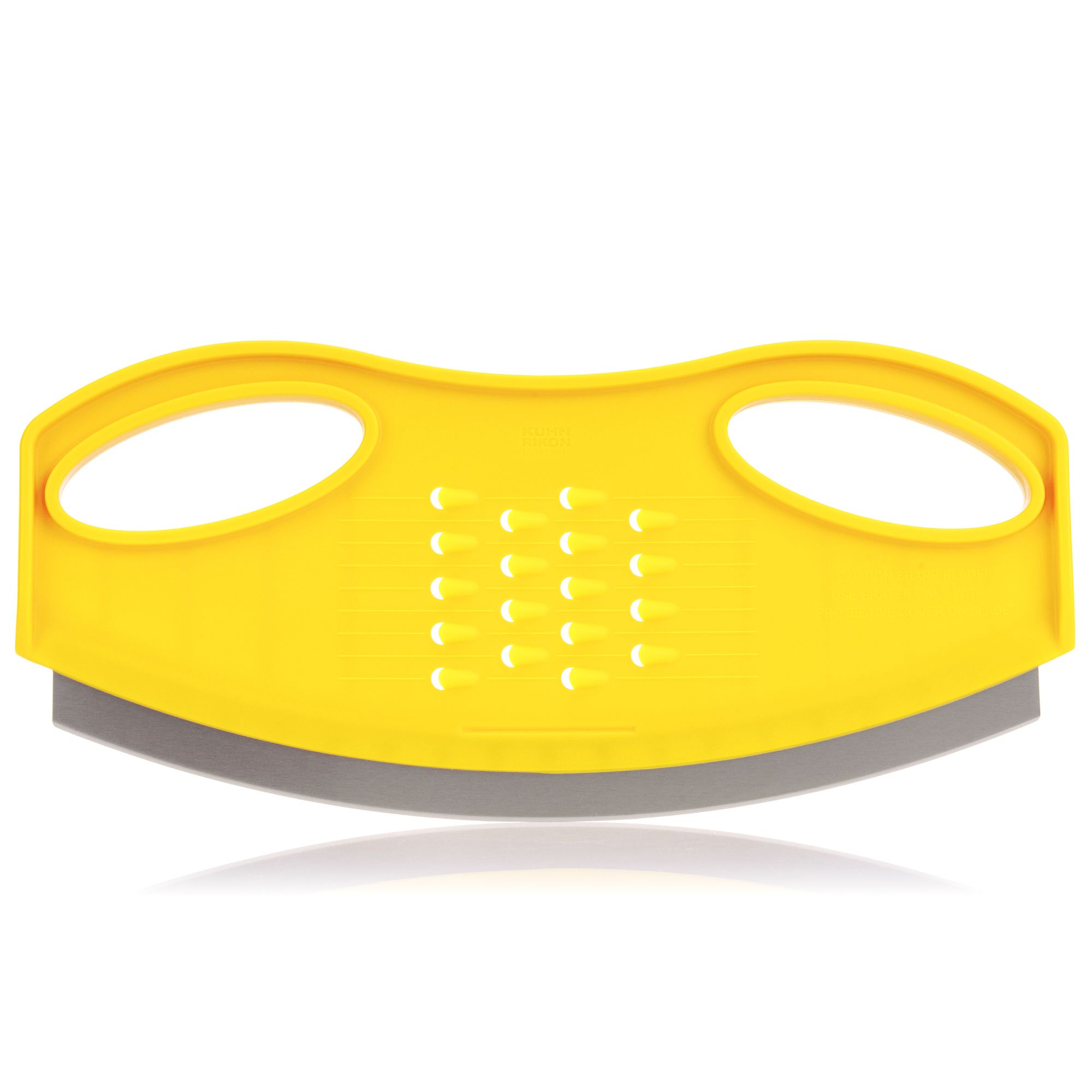 KUHN RIKON Wiegemesser XL mit Zwei-Hand-Griff 420J2 Klingenstahl inkl. Klingenschutz