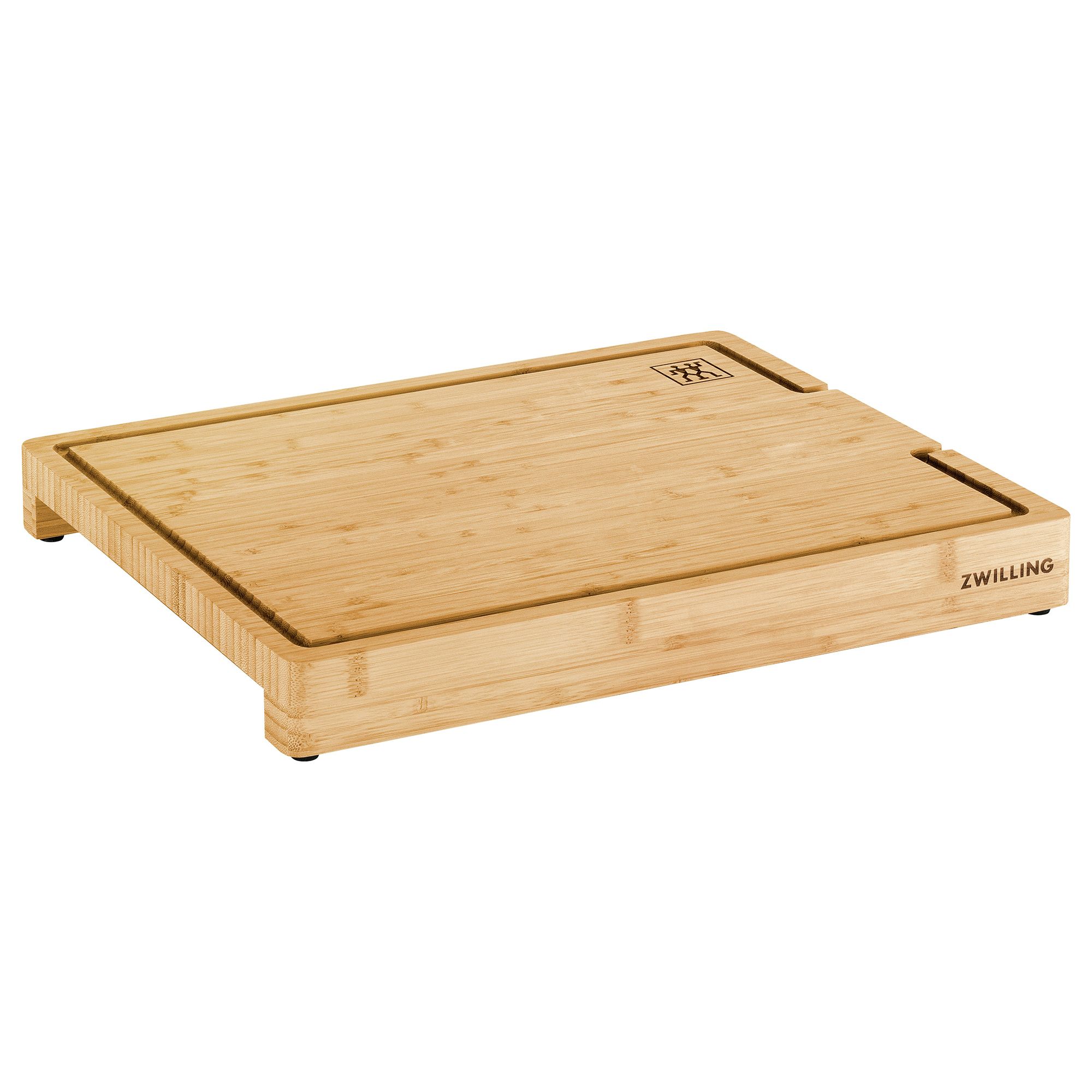 ZWILLING® Schneidbrett mit Auffangschale 29 x 30 cm Bambus