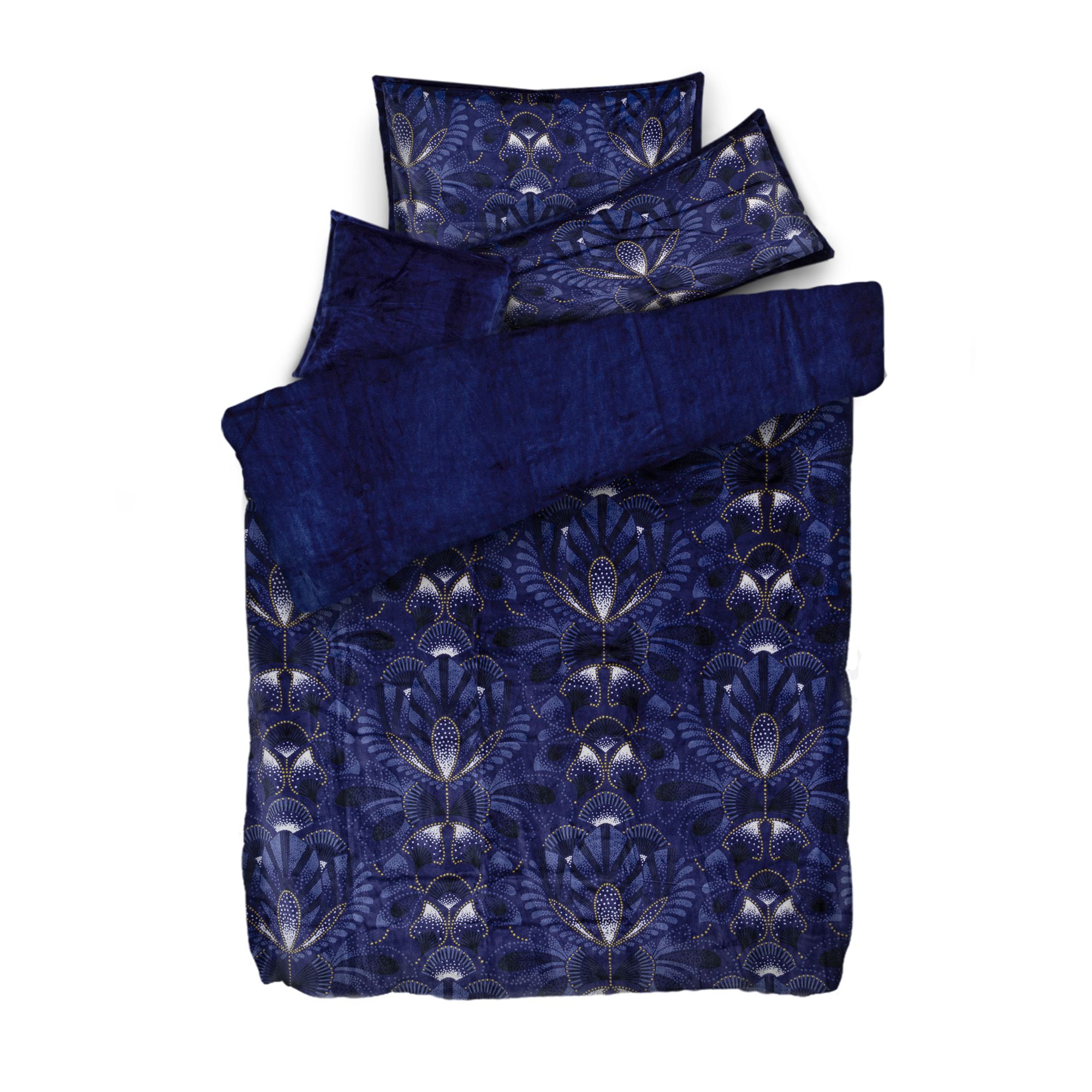 MONT CHALET Wendebettwäsche leuchtende Ornamente Mikrofaser Chinchilla Einzelbett, 4tlg.