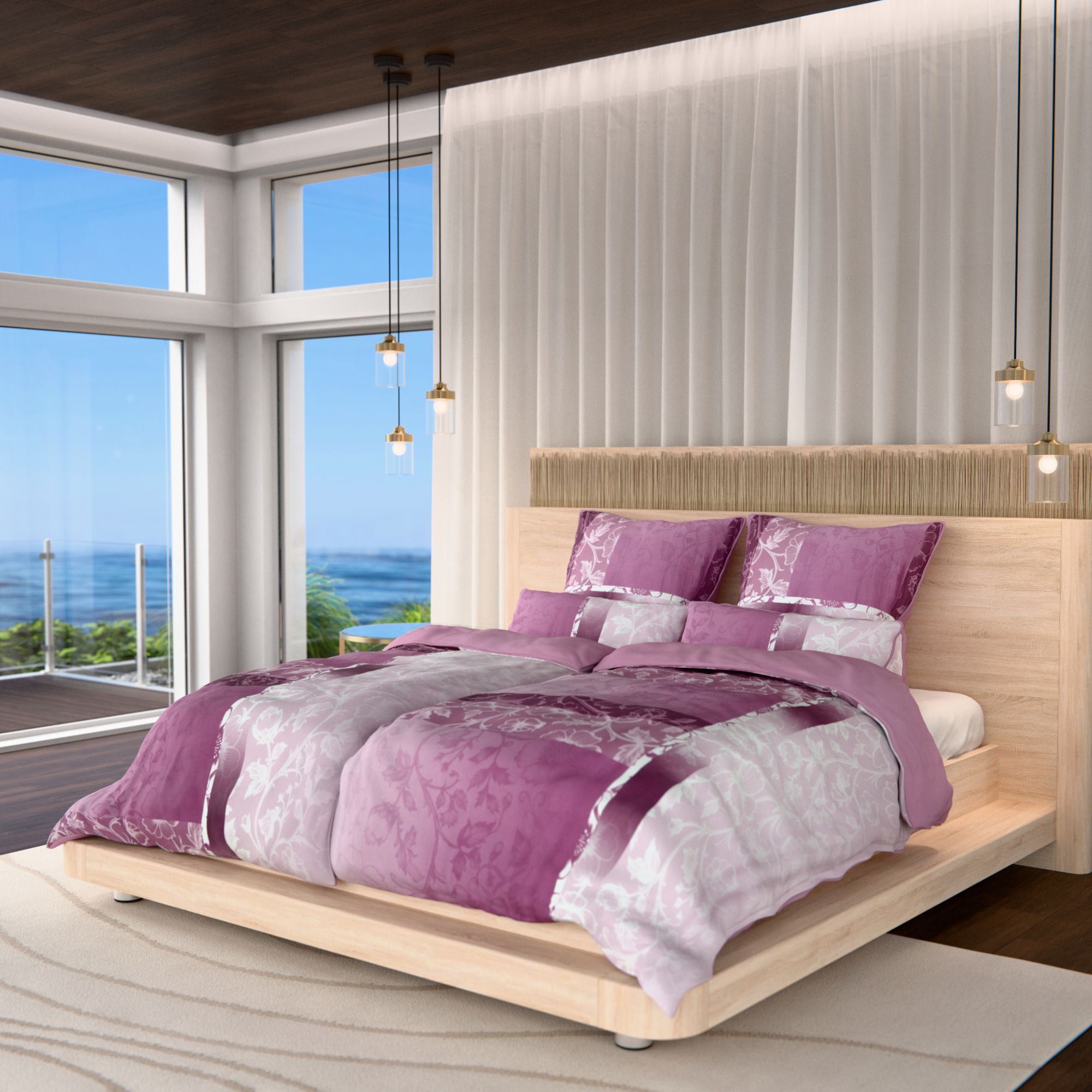 JERYMOOD Wendebettwäsche florale Grafik Mikrofaser Jersey Setauswahl