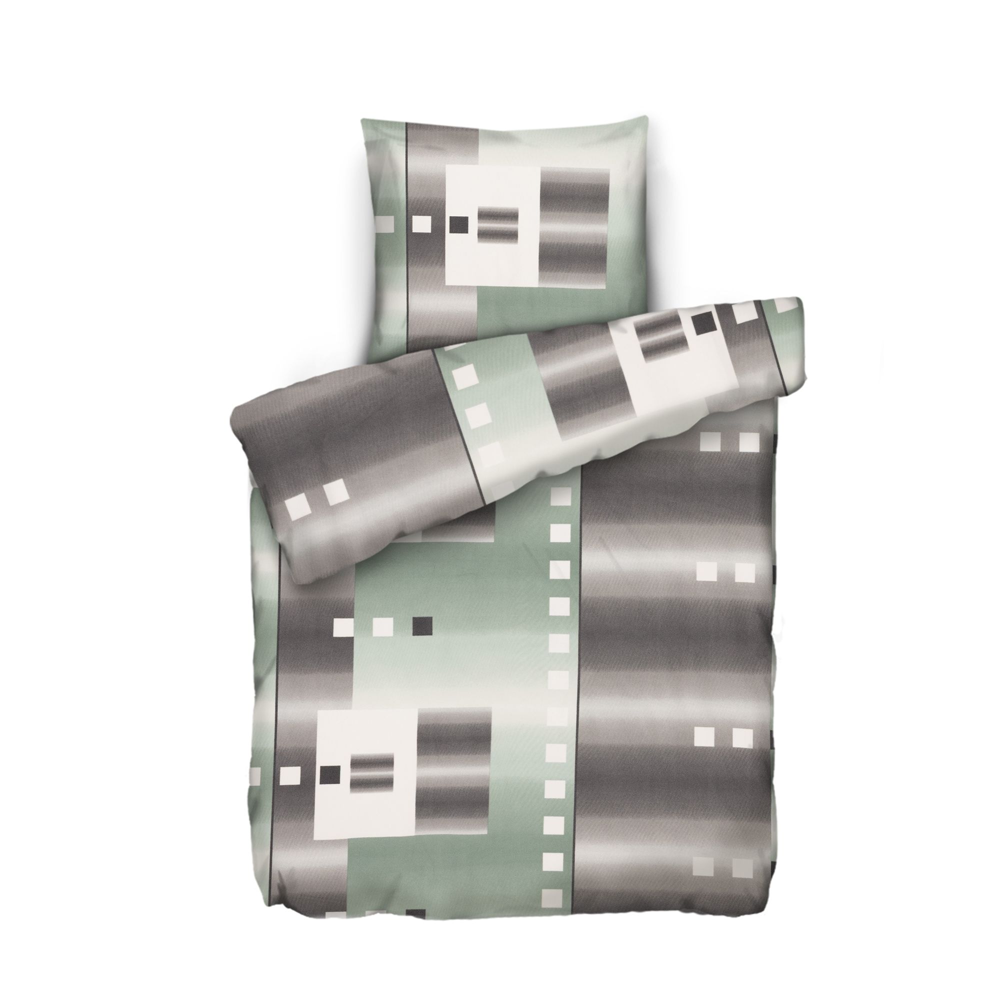 WINTERENGEL Premium Bettwäsche grafisch gesondert Mikrofaser Flanell Einzelbett, 2tlg.