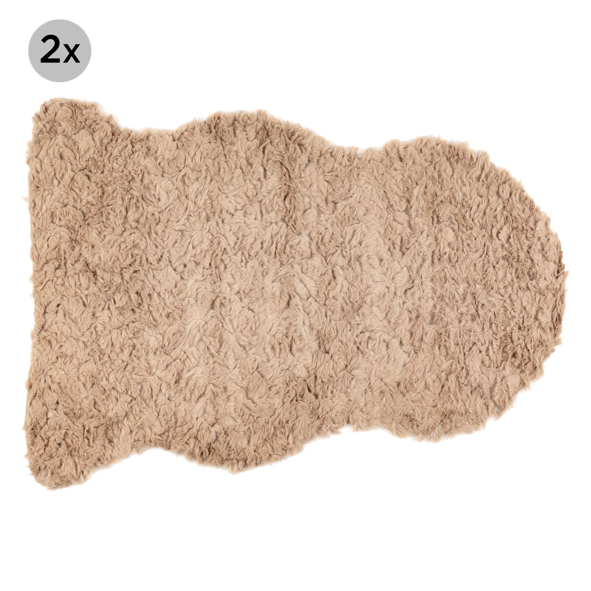 MONT CHALET 2 uni Dekofelle Lämmchen-Optik rutschfest waschbar, 60x85cm