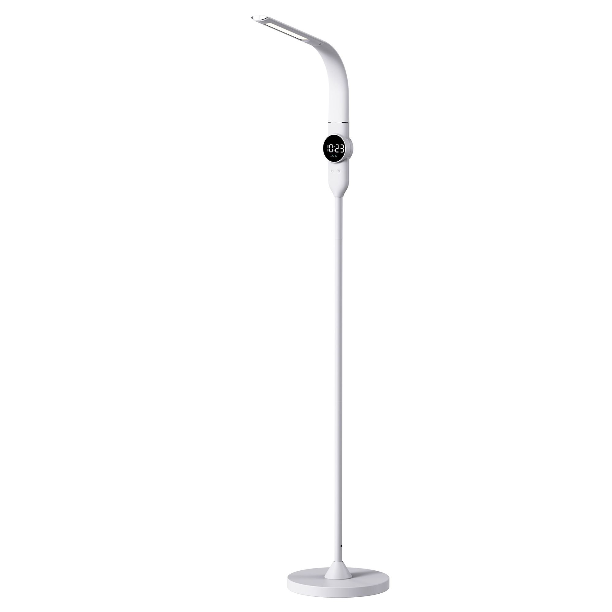 LED-Stehleuchte mit Uhr-Display 3 Lichtfarben stufenlos dimmbar inkl. Fernbedienung