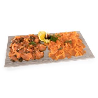 DIE RÄUCHEREI Räucherlachsfilet kalt geräuchert geschnitten, TK Ware Inhalt 2x 400g