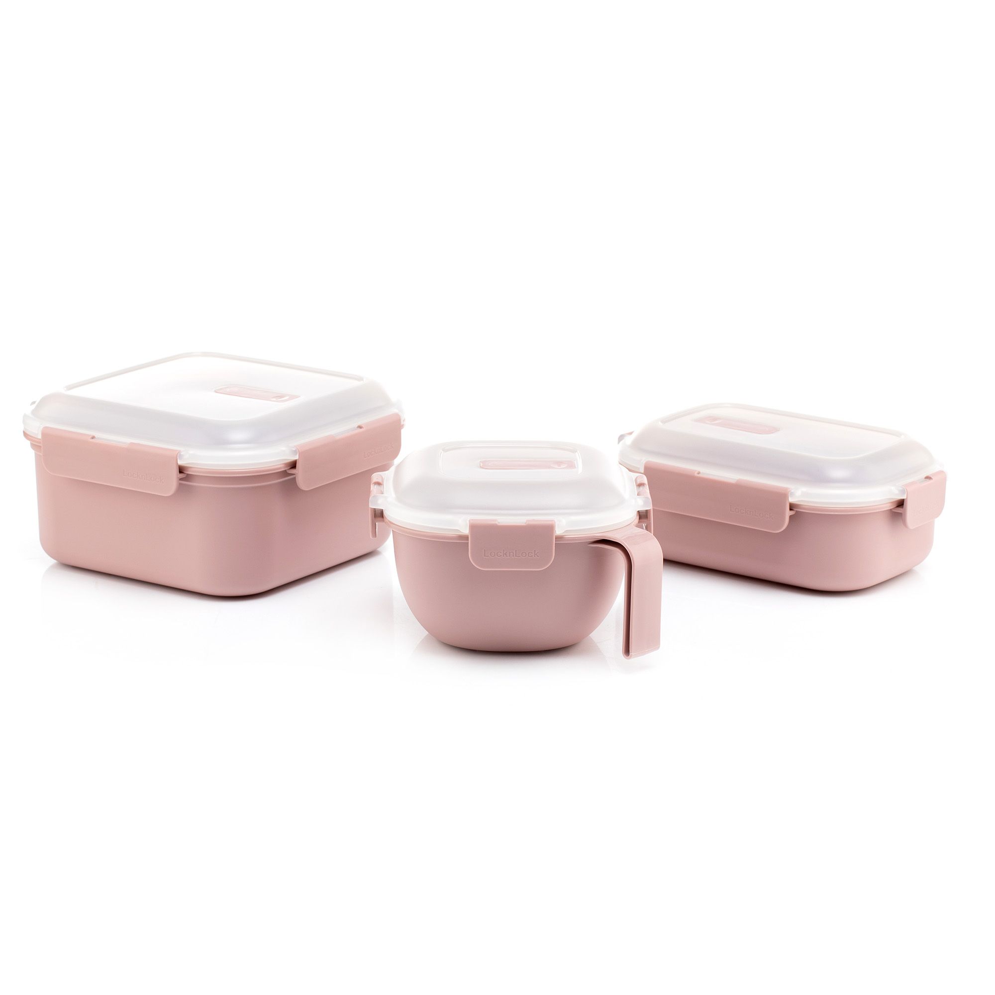 LocknLock 3tlg. Mikrowellen Kochgeschirr geeignet bis 140°C 2x1,1L und 1x2,4L