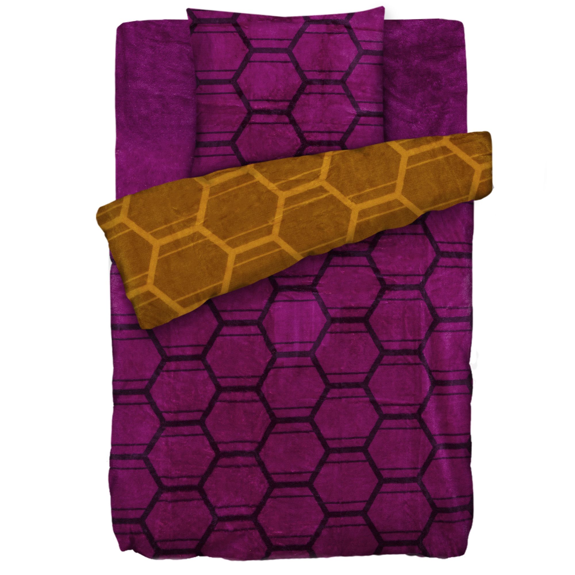 BADIZIO Classic Wendebettwäsche Grafik-Design Mikrofaser Plüsch Einzelbett, 3tlg.