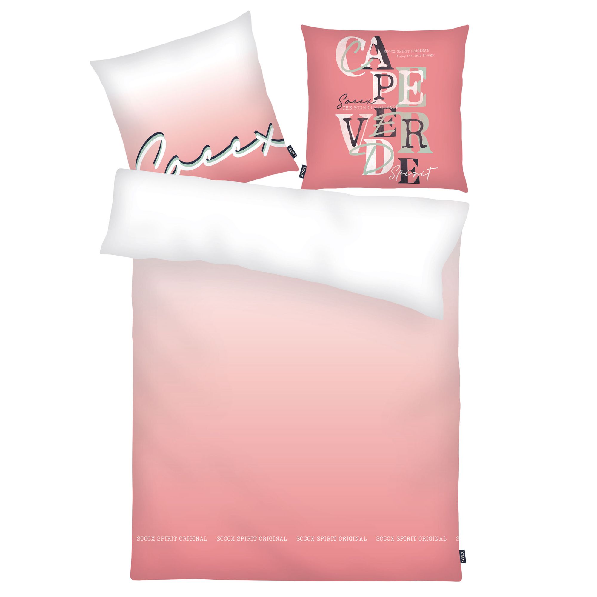 SOCCX Bettwäsche Farbverlauf Baumwoll Renforcé Einzelbett, 2tlg.