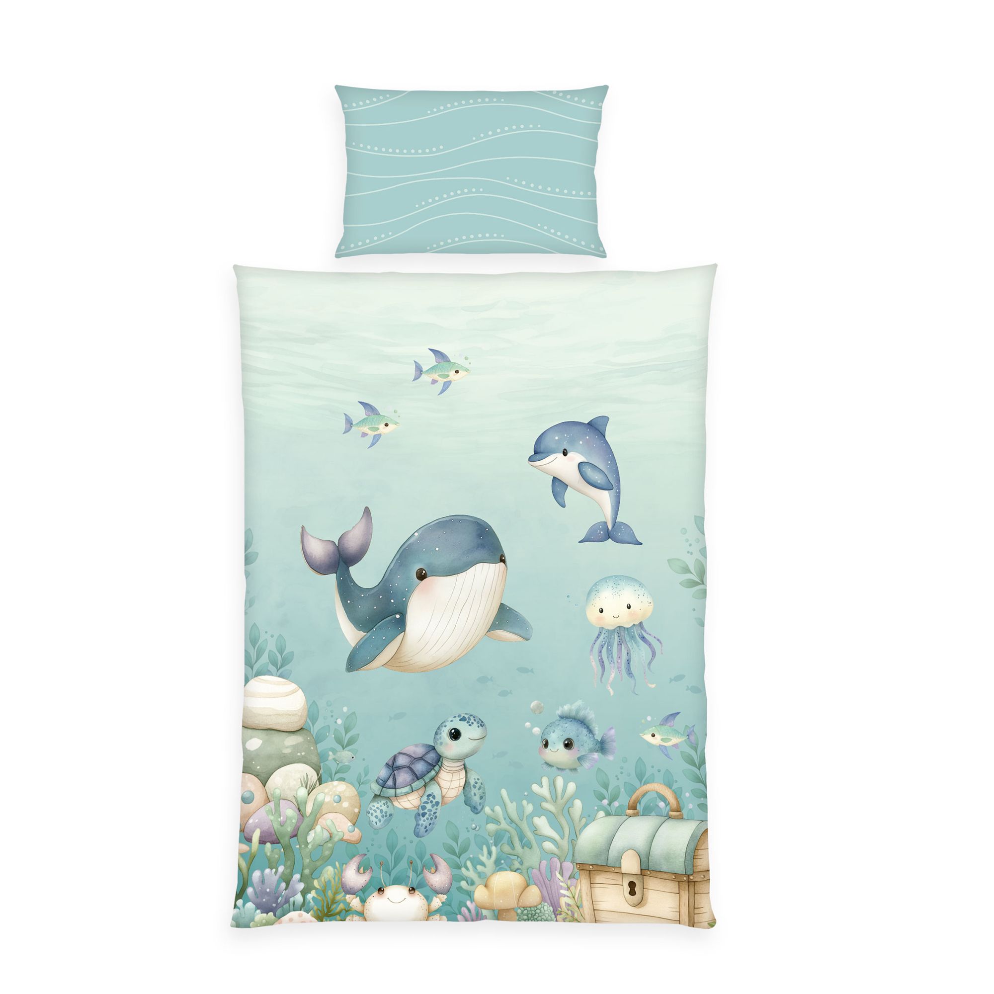 Young Collection Wendebettwäsche Oceanfreunde Baumwoll Renforcé Einzelbett, 2tlg.