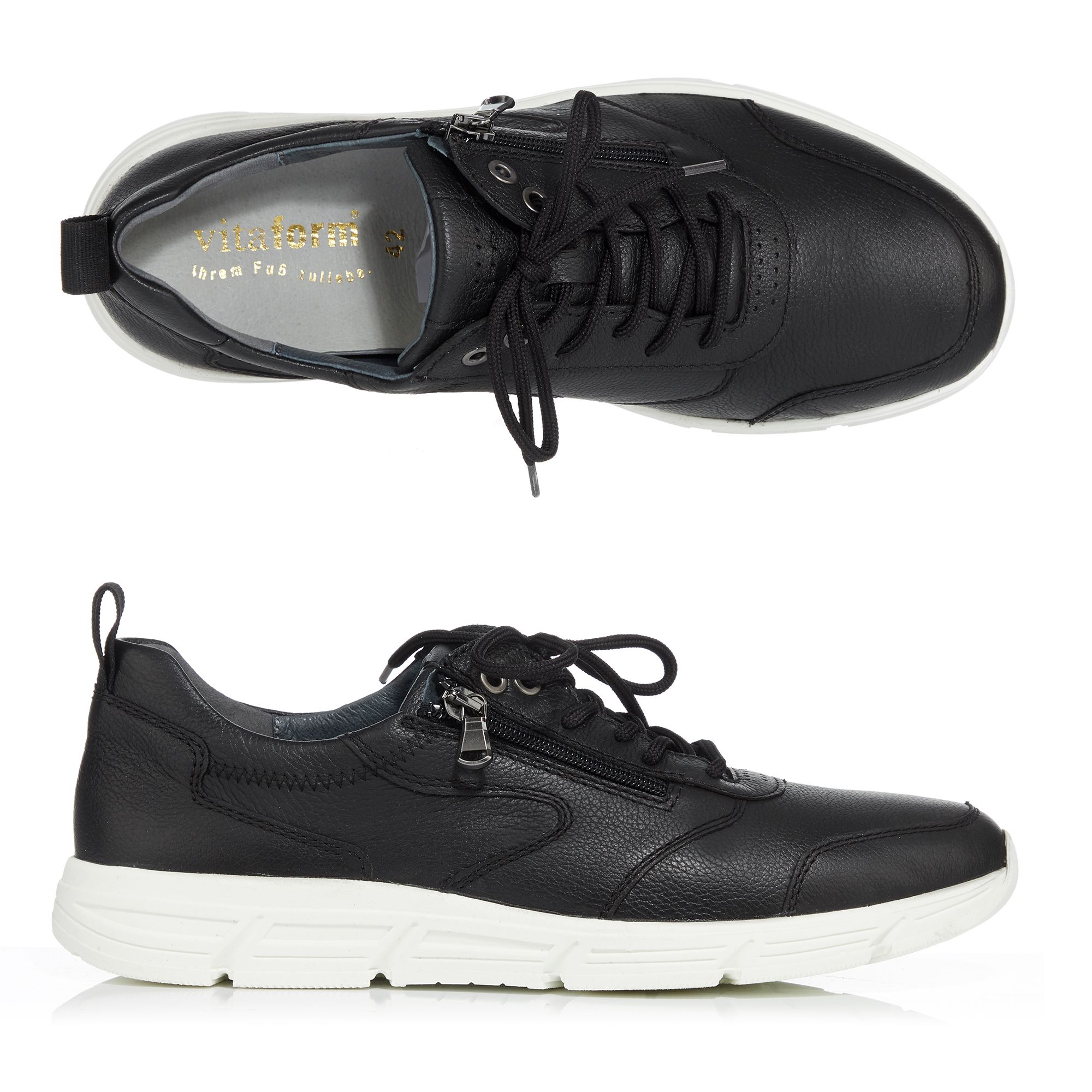 B-Ware VITAFORM Herren- Sneaker Softnappaleder Sohle Hiska