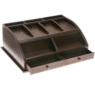 Ordnungscenter für Ladestationen 4 Ablagen 2 Schubladen 5 Steckdosen