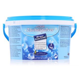 AQUA CLEAN PUR Zauberpulver Waschkraftverstärker mit extra Flecklösekraft 3kg