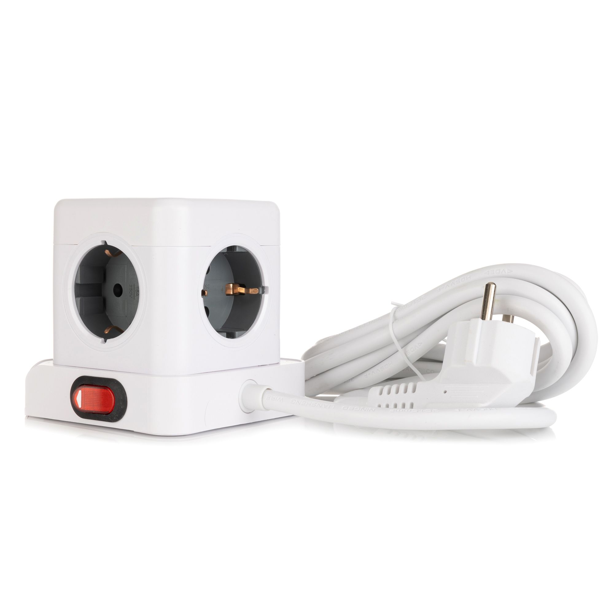 Steckdosenwürfel 9-fach Anschluss inkl. 3x USB-A, 1x USB-C TÜV/GS geprüft