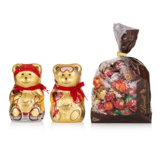 LINDT Teddy & Kugel Set 8 versch. Sorten exklusiv bei QVC Inhalt 617g, 59 Stk.