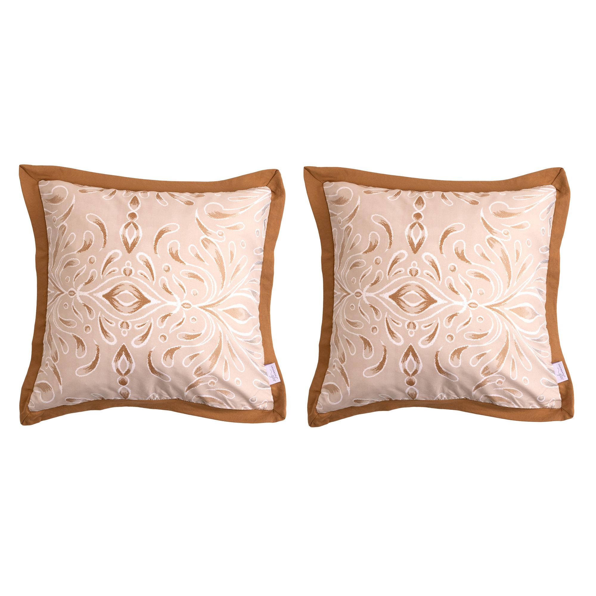SOFT HARMONY 2 Dekokissenhüllen Ornamente Mikrofaser samtweich waschbar, ca. 50x50cm