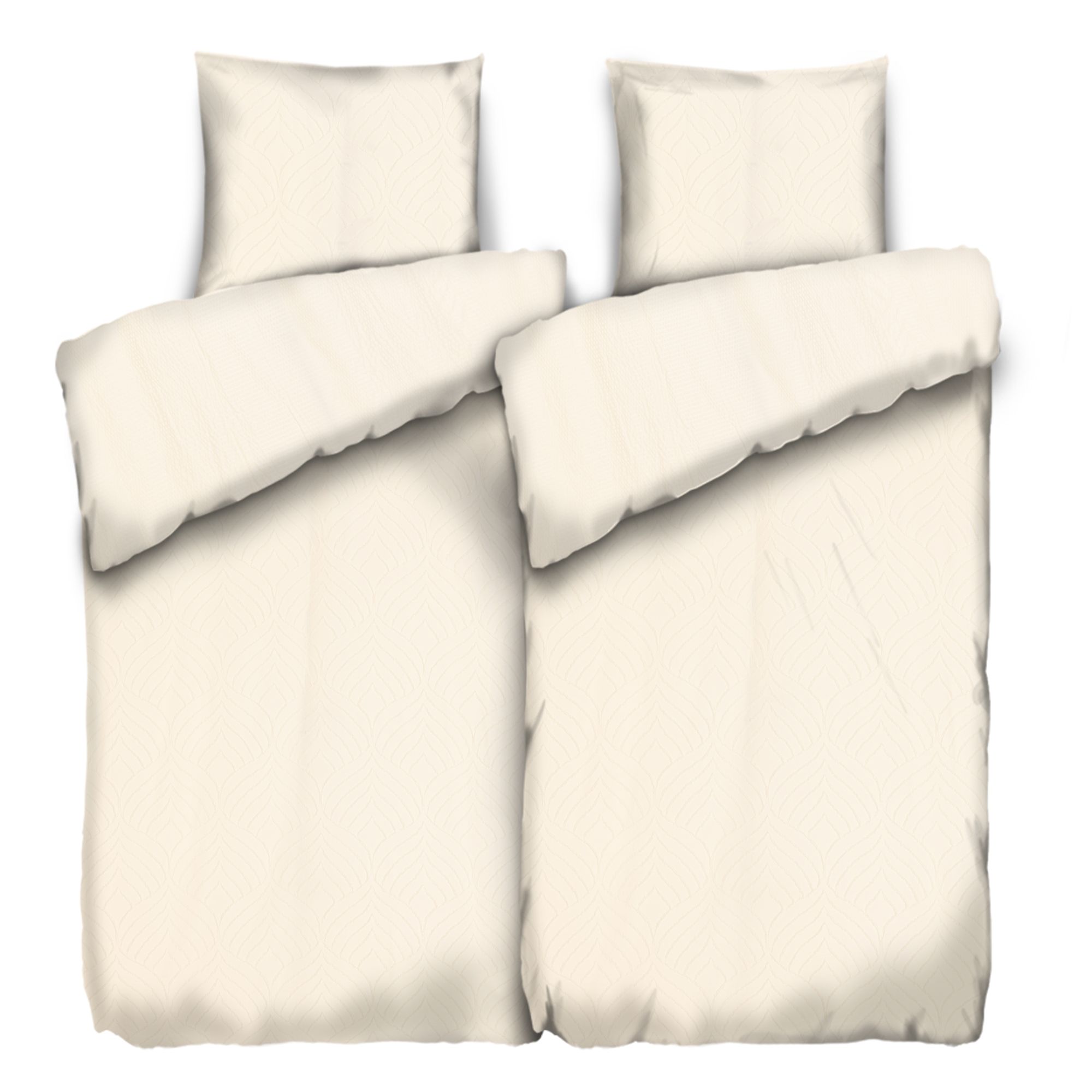 SOFT WAVE Bettwäsche Blätterform-Tufting Mikrofaser Seersucker Doppelbett, 4tlg.