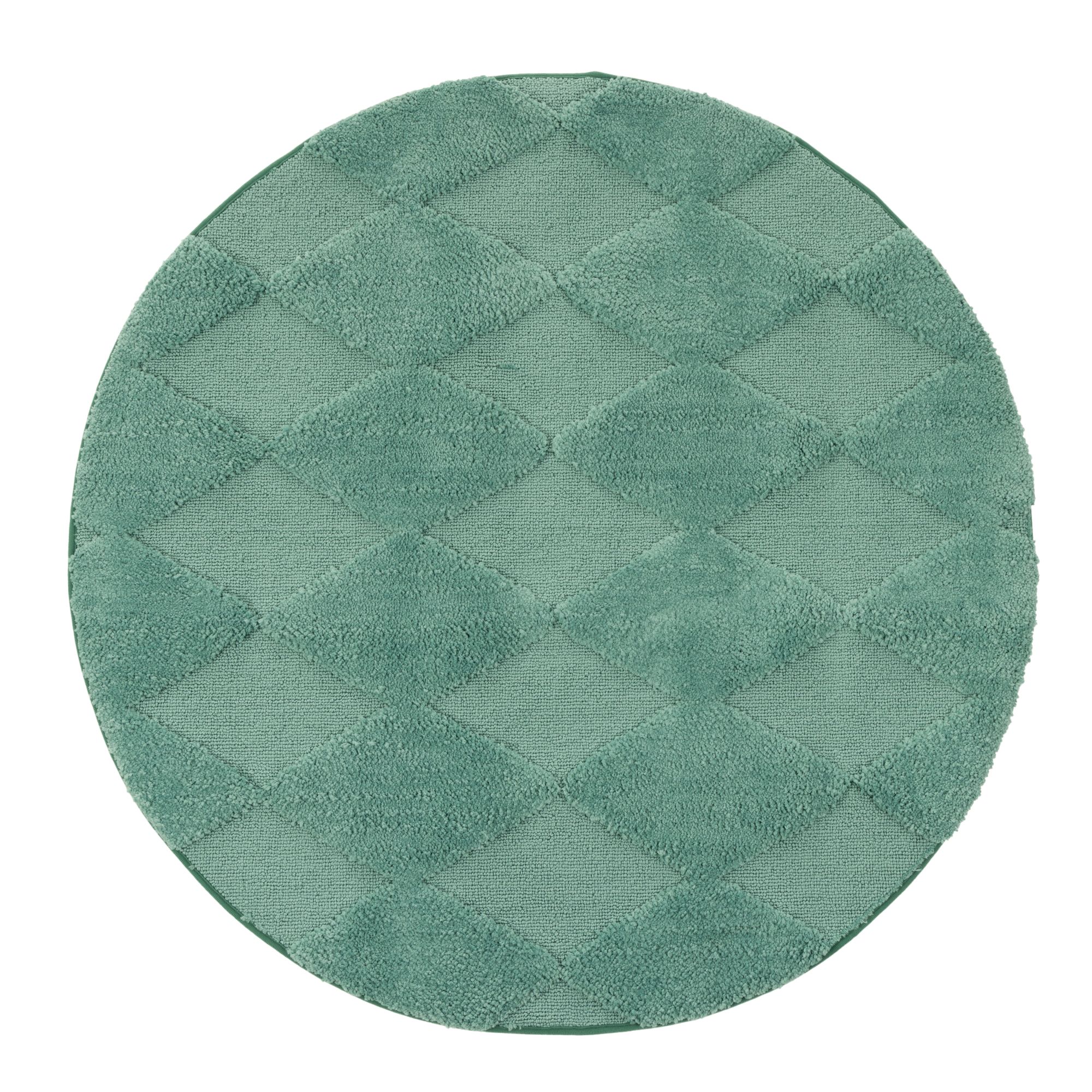 CASA FONDO 1 runde Fußmatte Rautenmuster Mikrofaser HeiQ Pure, Ø 100cm