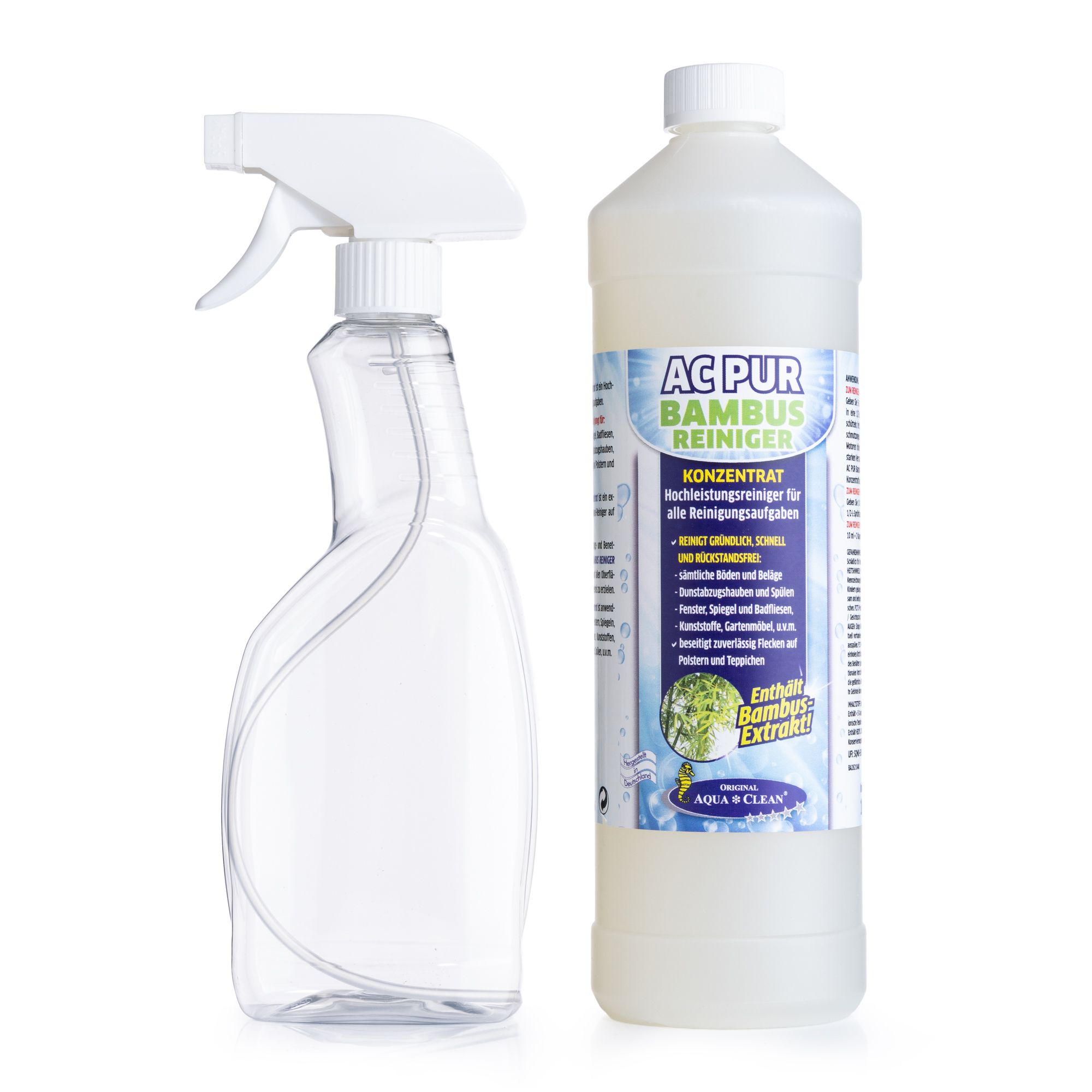 AQUA CLEAN PUR Bambus-Reiniger Konzentrat mit Bambus Extrakt 1l