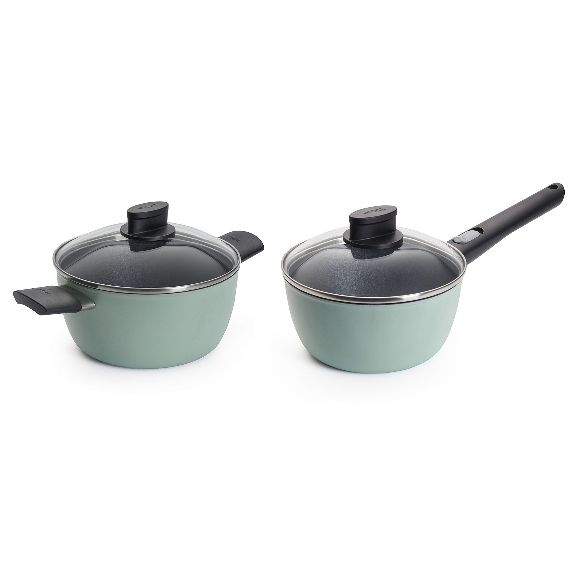 WOLL® Ecolour Induktion QXR Topf-Set inkl. Sicherheitsglasdeckel Ø 18 cm & 20 cm